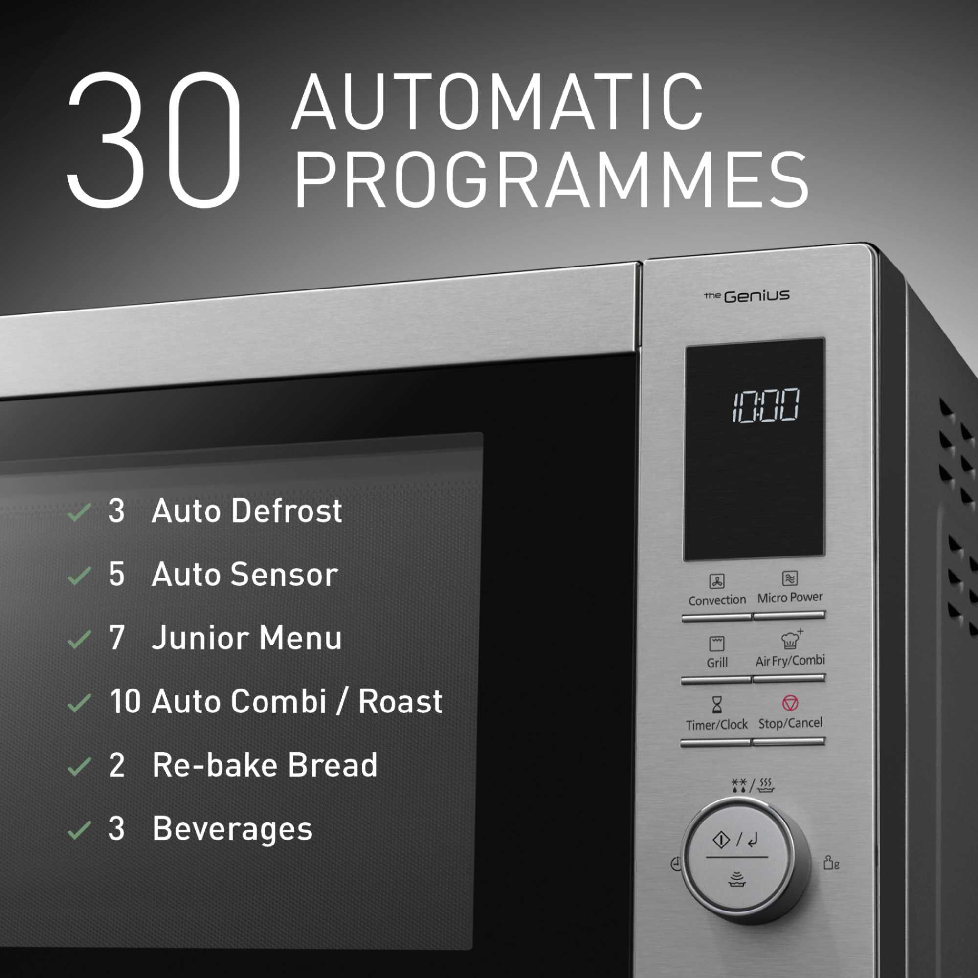 NN-CD88QSBPQ 34l 4-in-1 Air Fry Combi Microwave Oven
