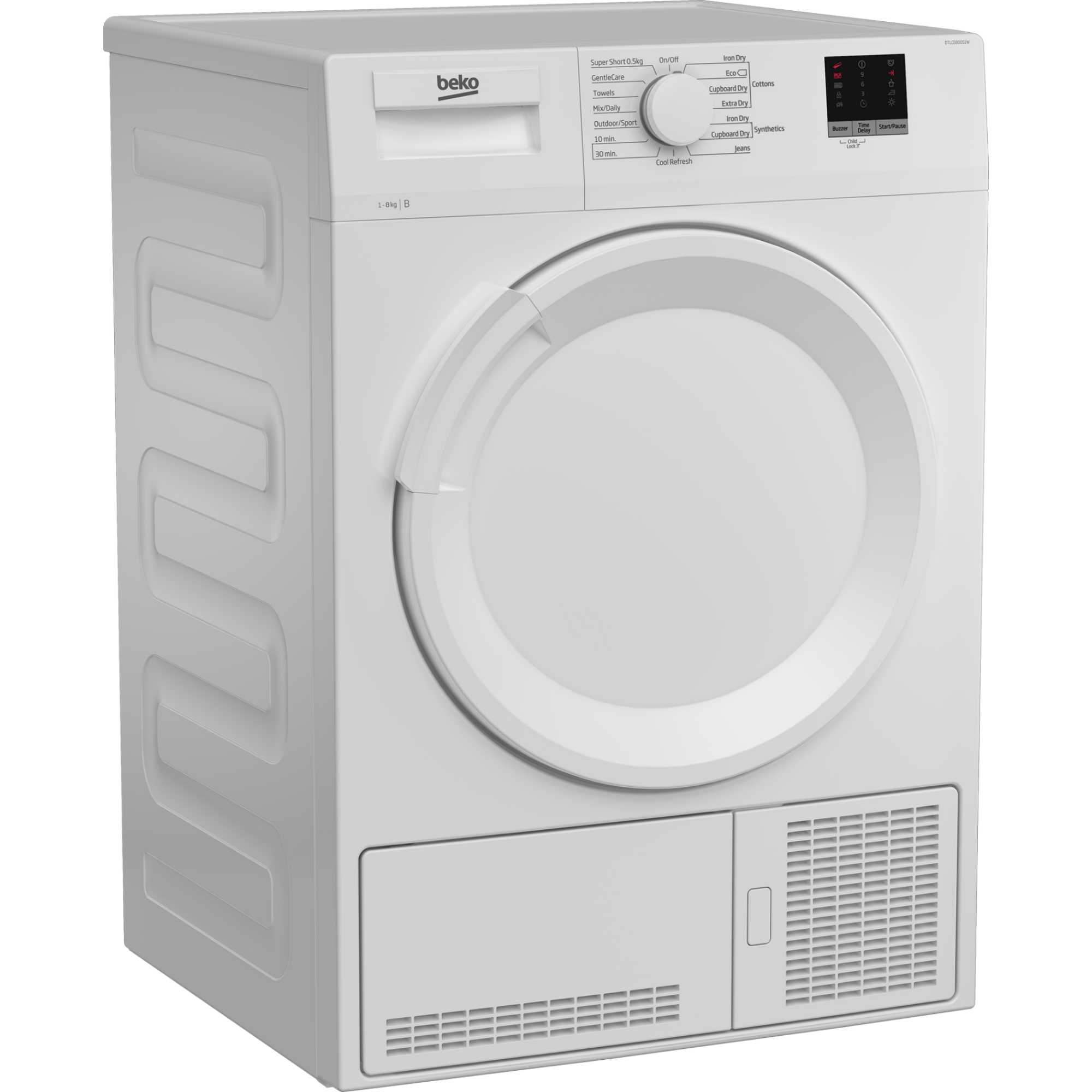 8kg Condenser Tumble Dryer - DTLCE80051W