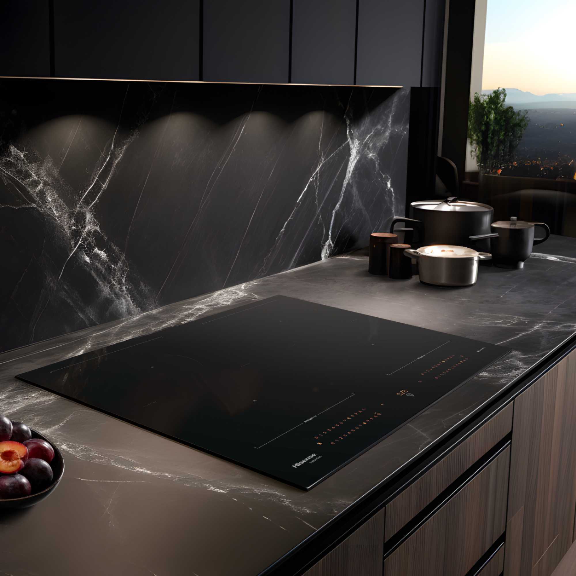 HI6443BSCWF Hi8 60cm 4 Zone Induction Hob - Black