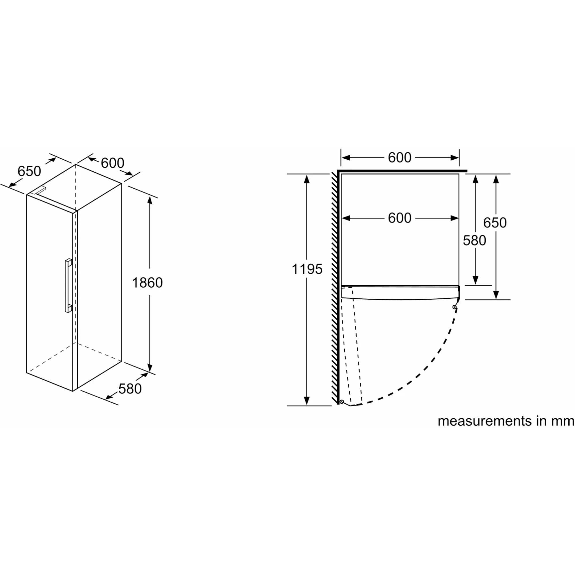 KSV36VWEPG Series 4 346l Tall Larder Fridge - White