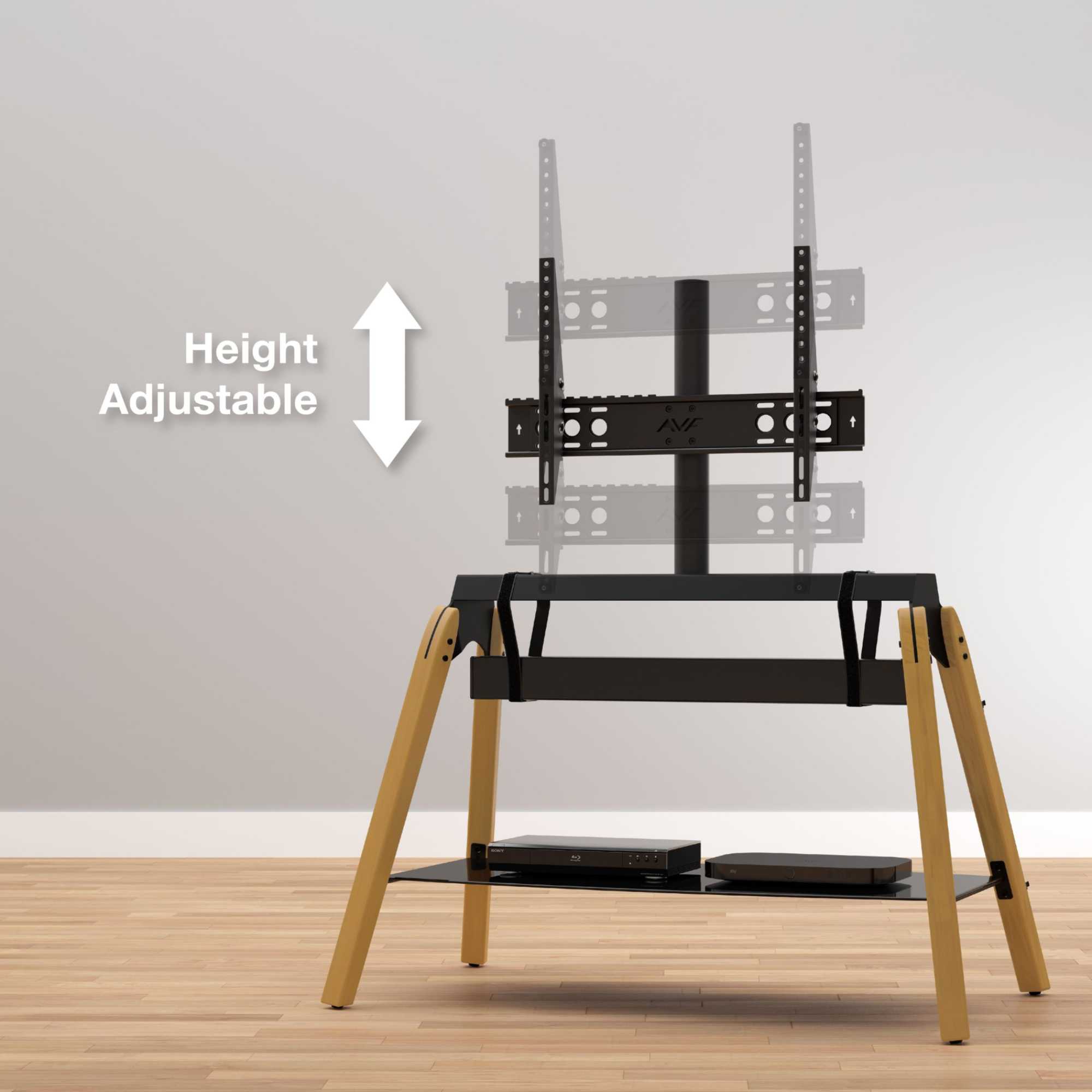 FSL1120HOQLWB-2 Hoxton Quad TV Stand - Light Wood