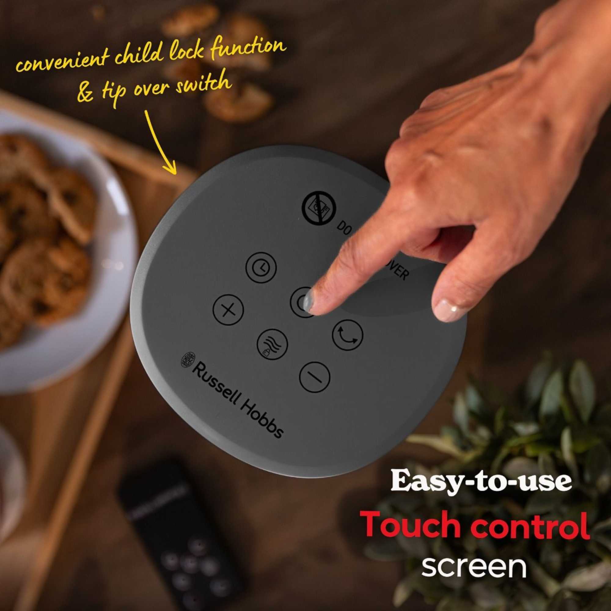 RHCTH2001S Portable Ceramic Fan Heater Black & Silver