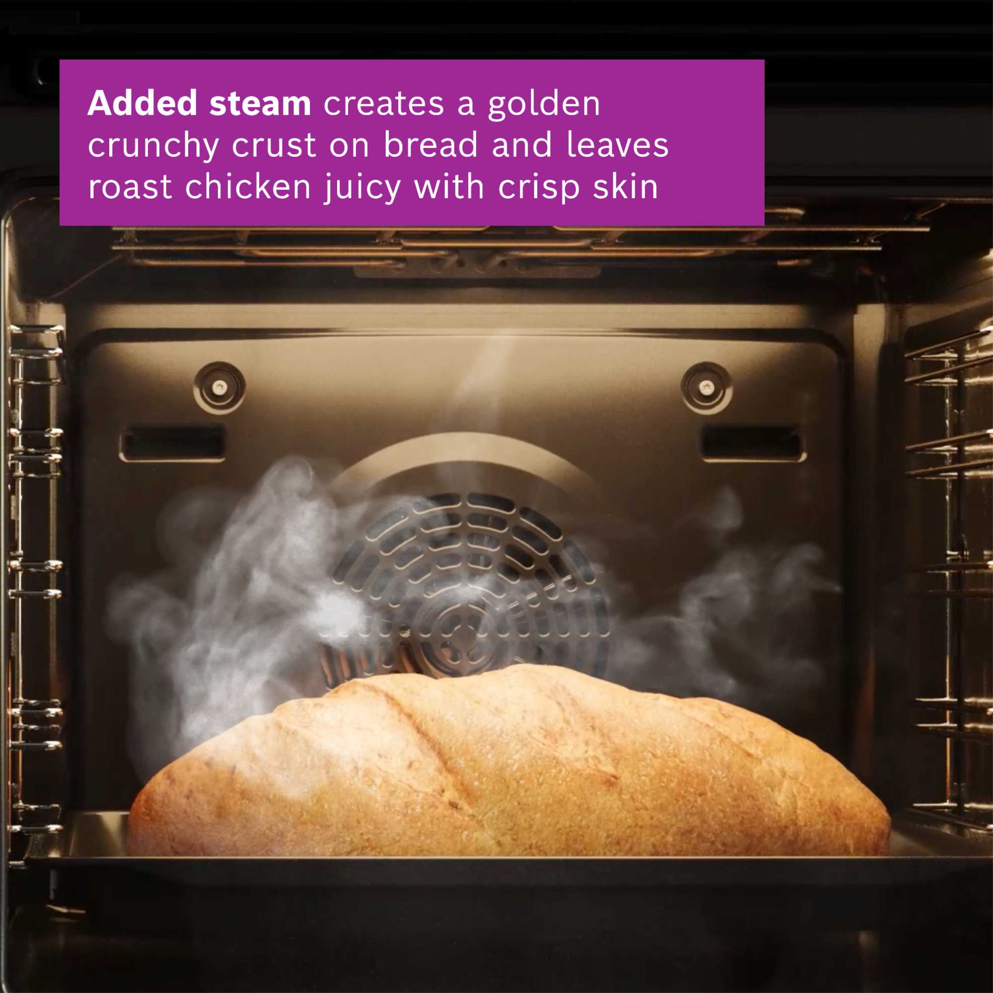 Series 4 HQA534BS3B Built-In Single Oven with Steam Function - Stainless Steel