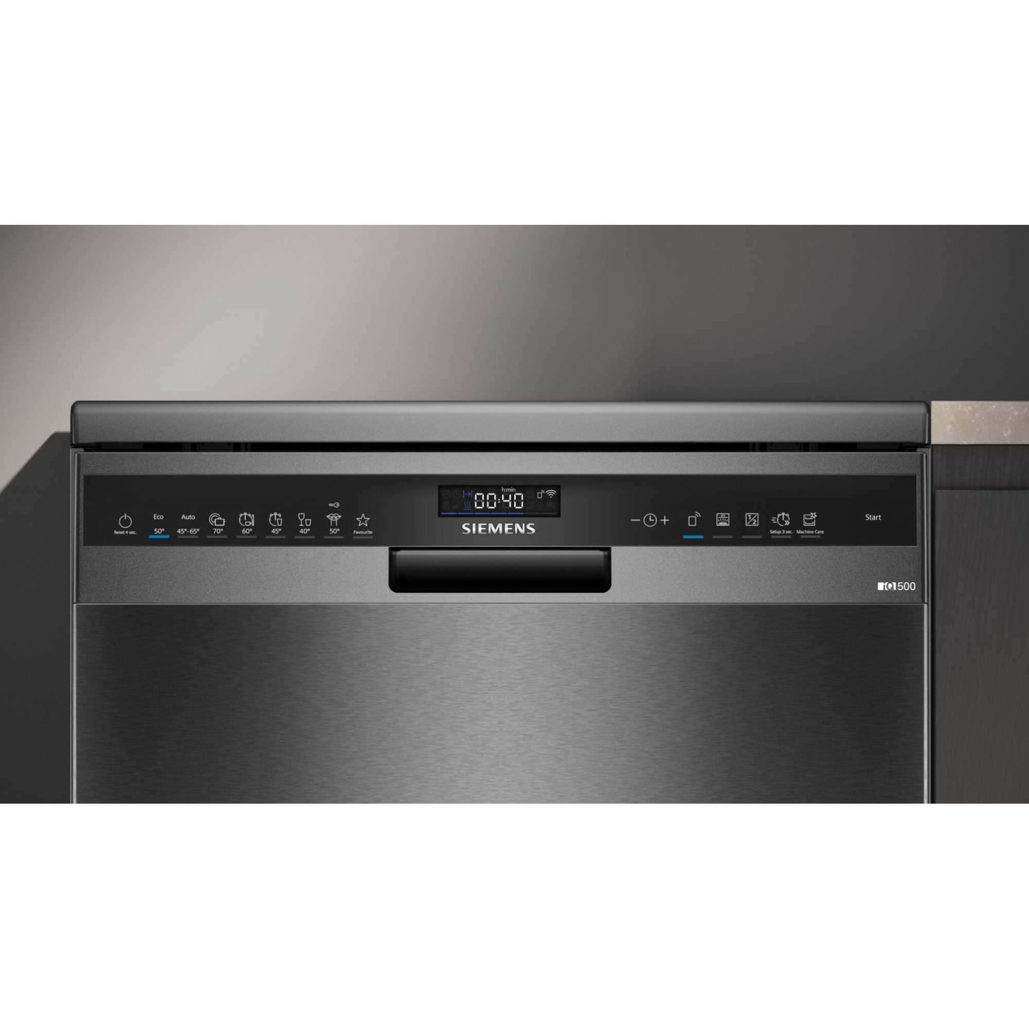 SN25EC13CE 14 Place Settings Freestanding Dishwasher - Black
