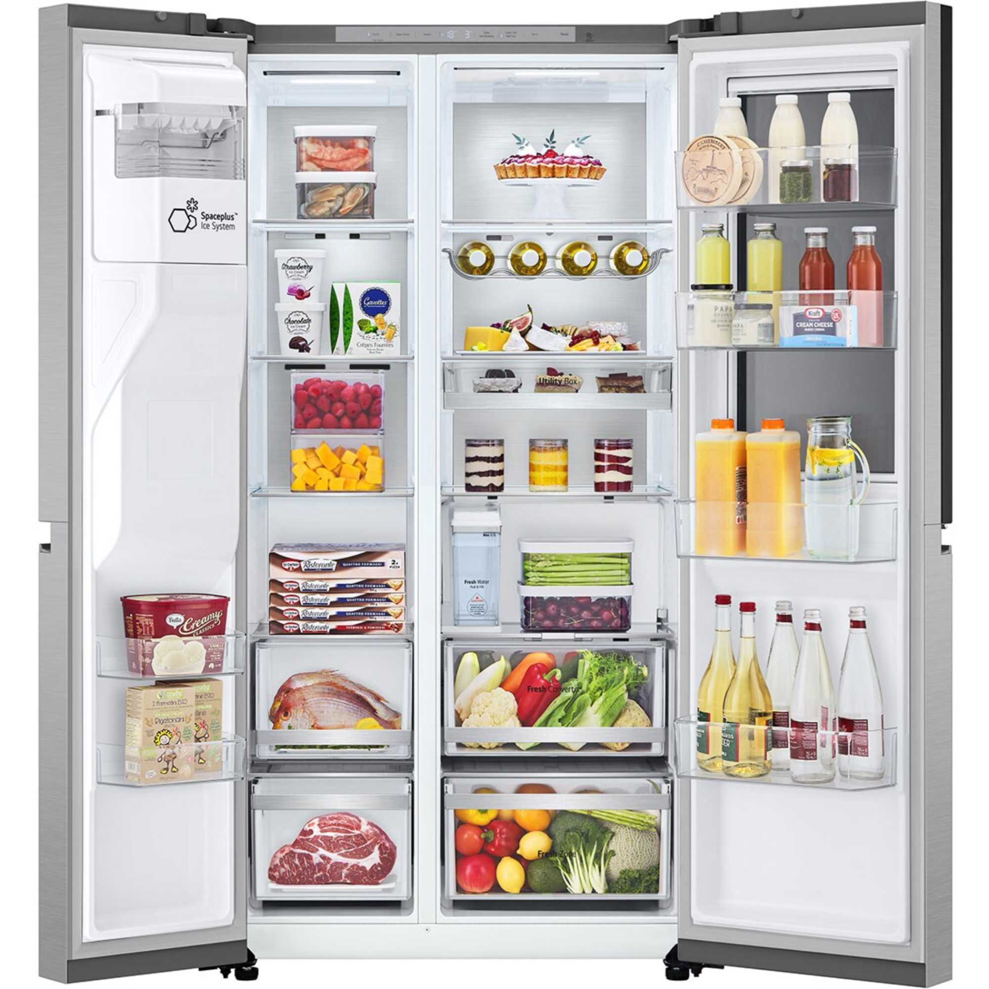 GSXE91BSAD 628L Door-In-Door American Style Fridge Freezer - Silver