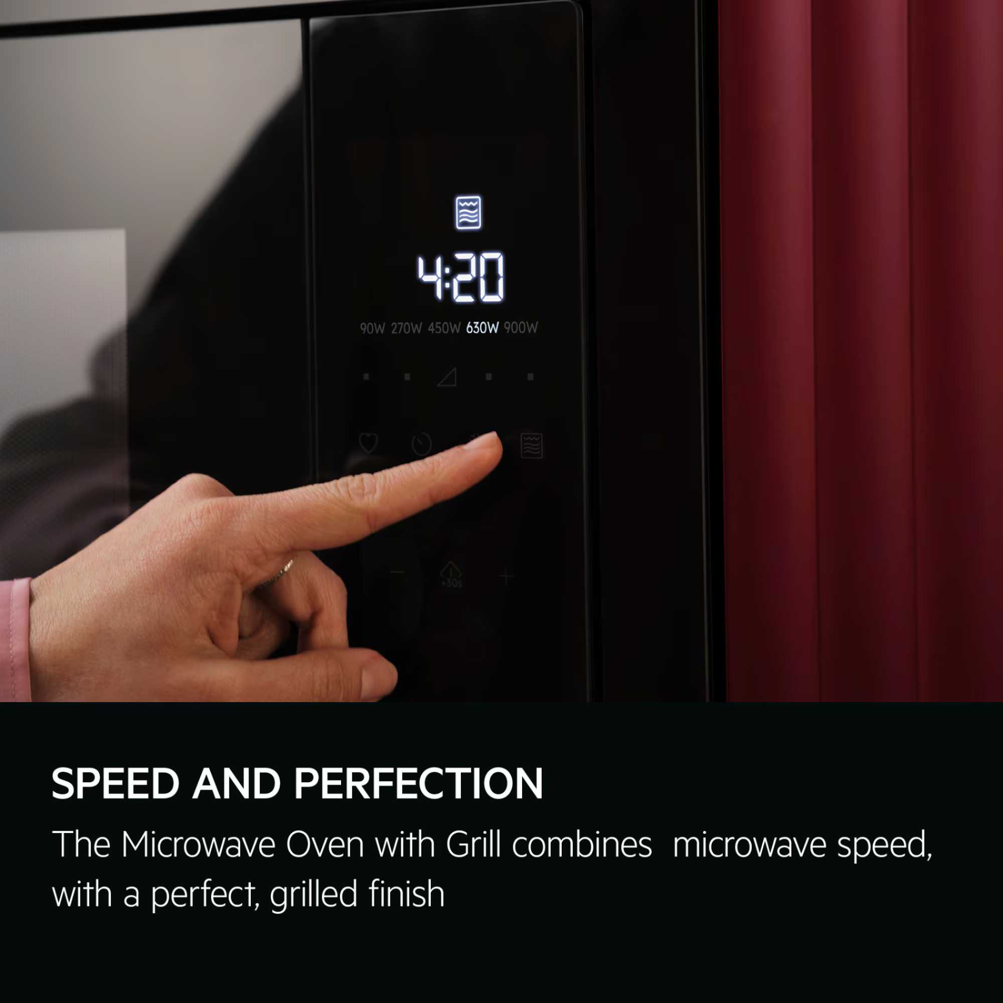 OB6GM261UB 6000 26L 900W Integrated Microwave & Grill - Black