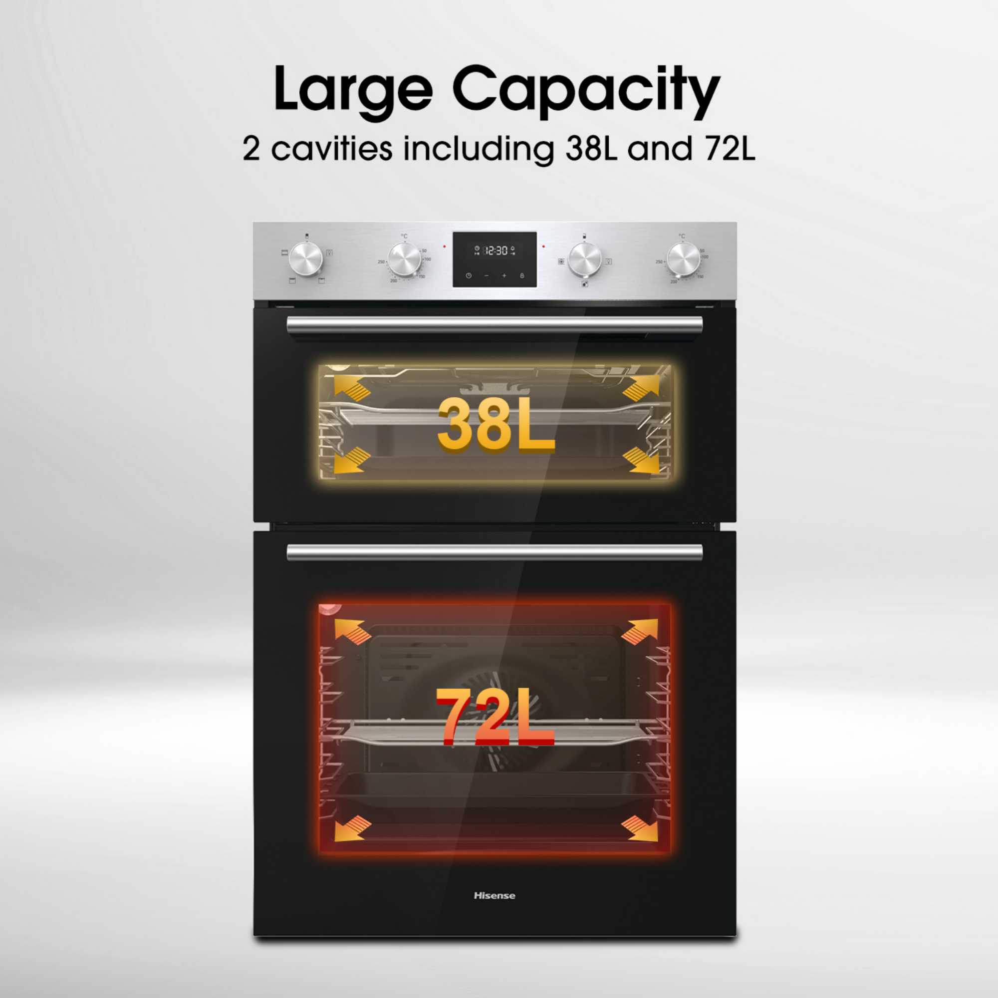 BID95211XUK Built-In Double Oven - Stainless Steel