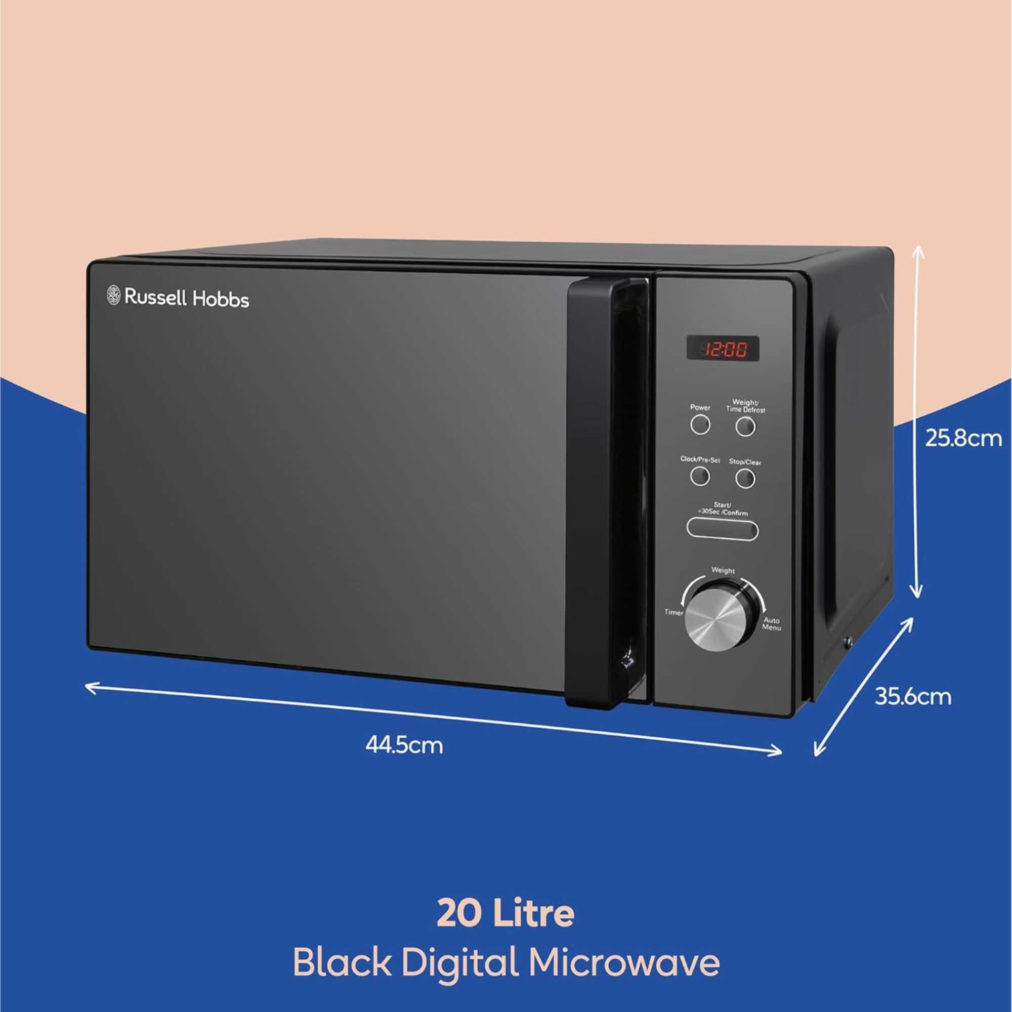 RHM2076B 800W 20l Solo Microwave - Black