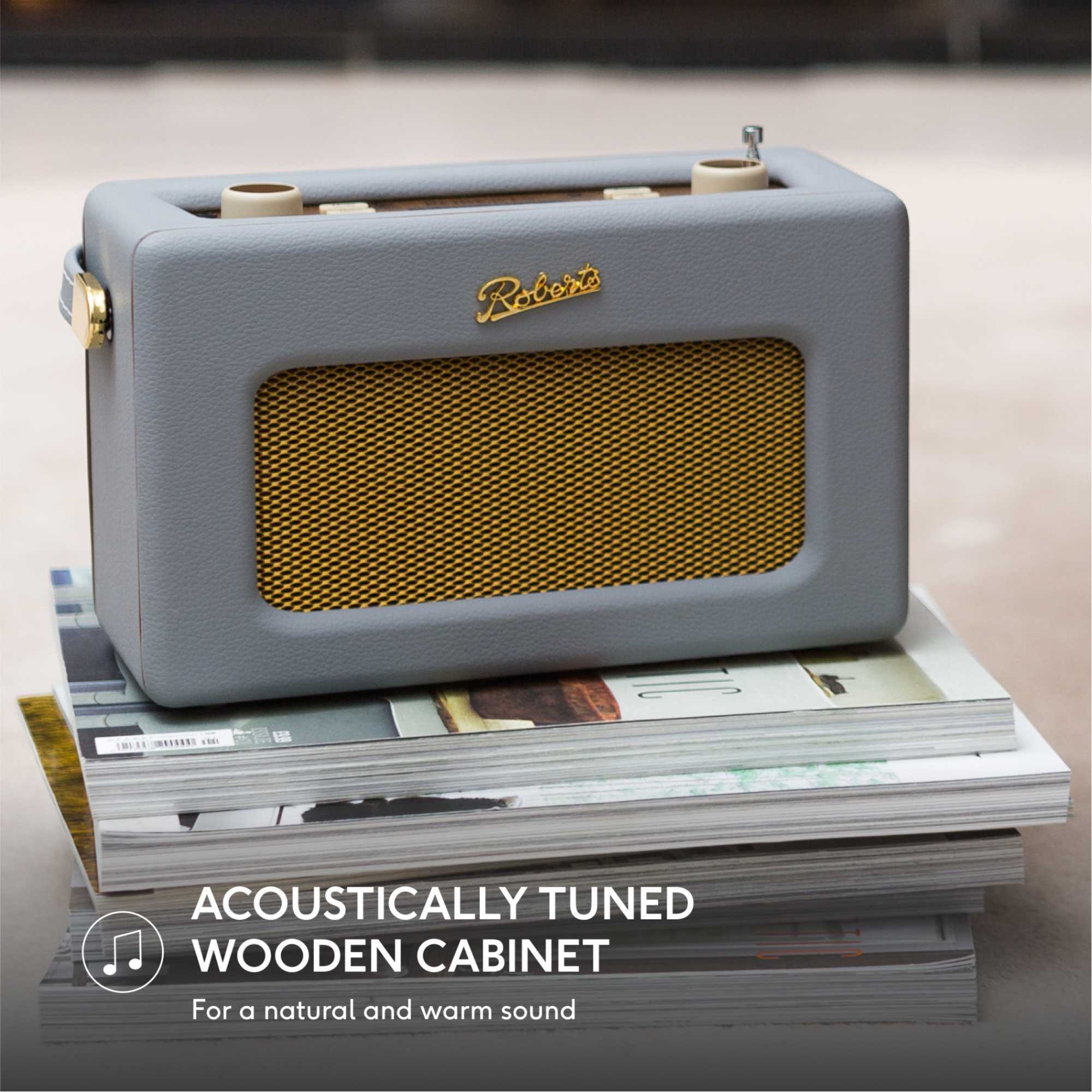 RD70DG 1950s Style Clock Radio - Dove Grey