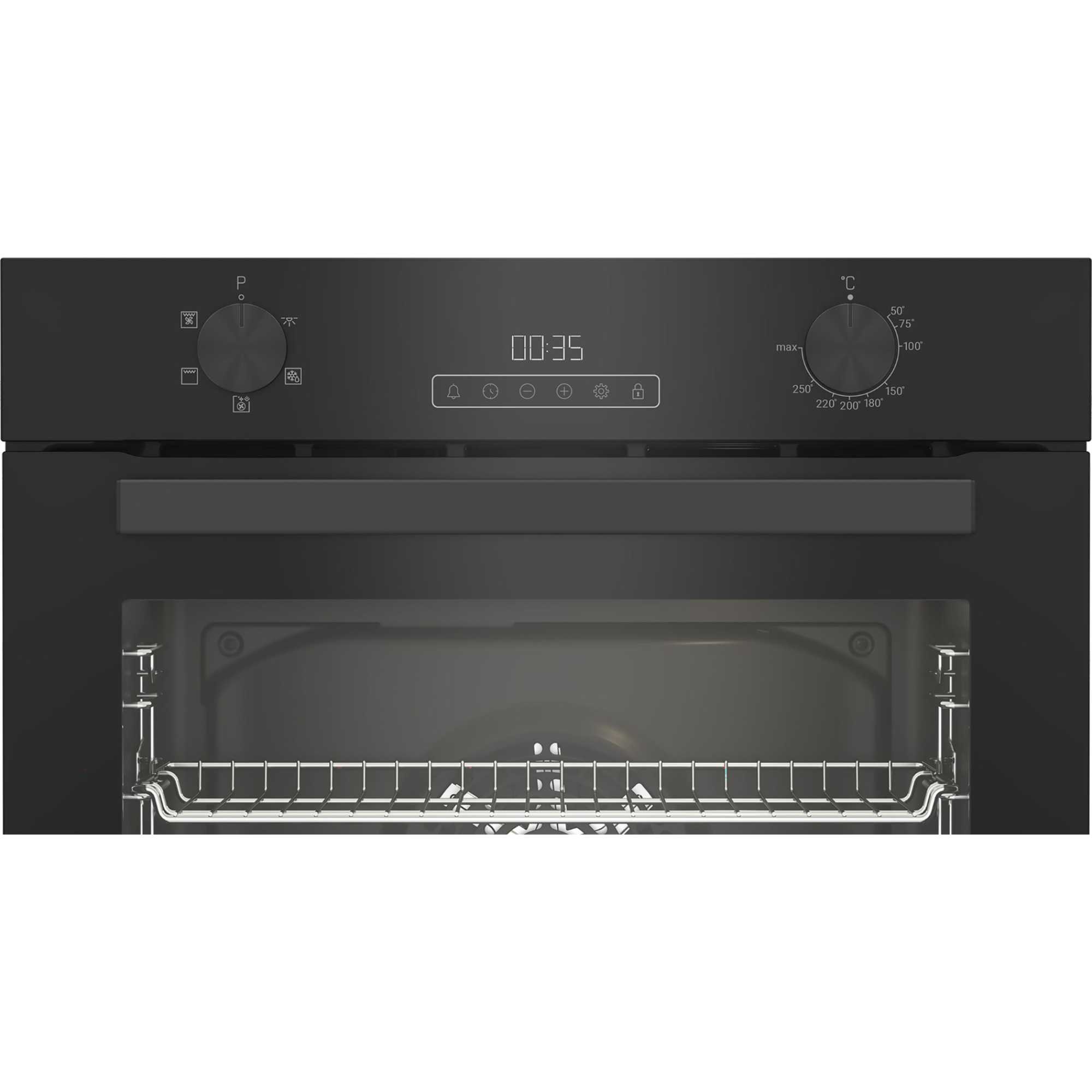 AeroChef ROEN8201B Built-In Single Electric Oven - Black