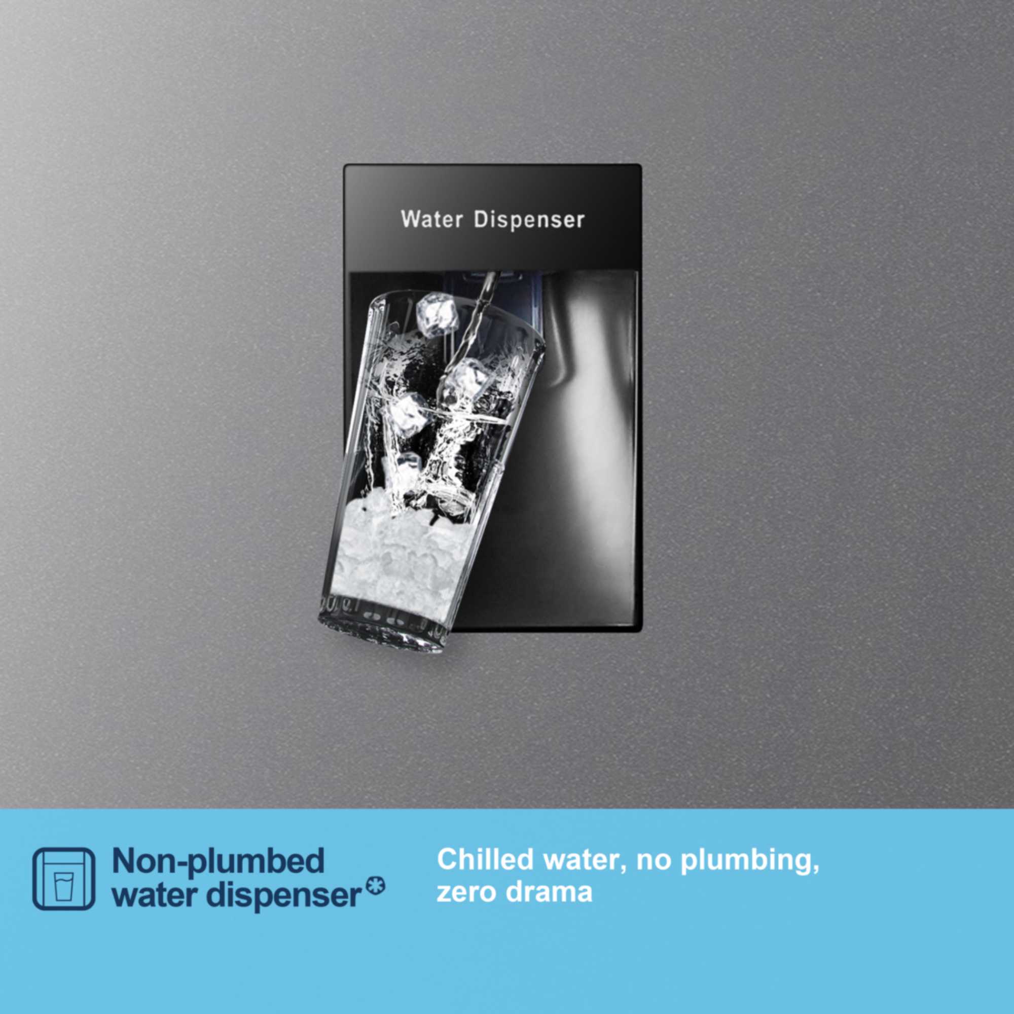 MC55240DES 252l Fridge Freezer with Water Dispenser - Silver