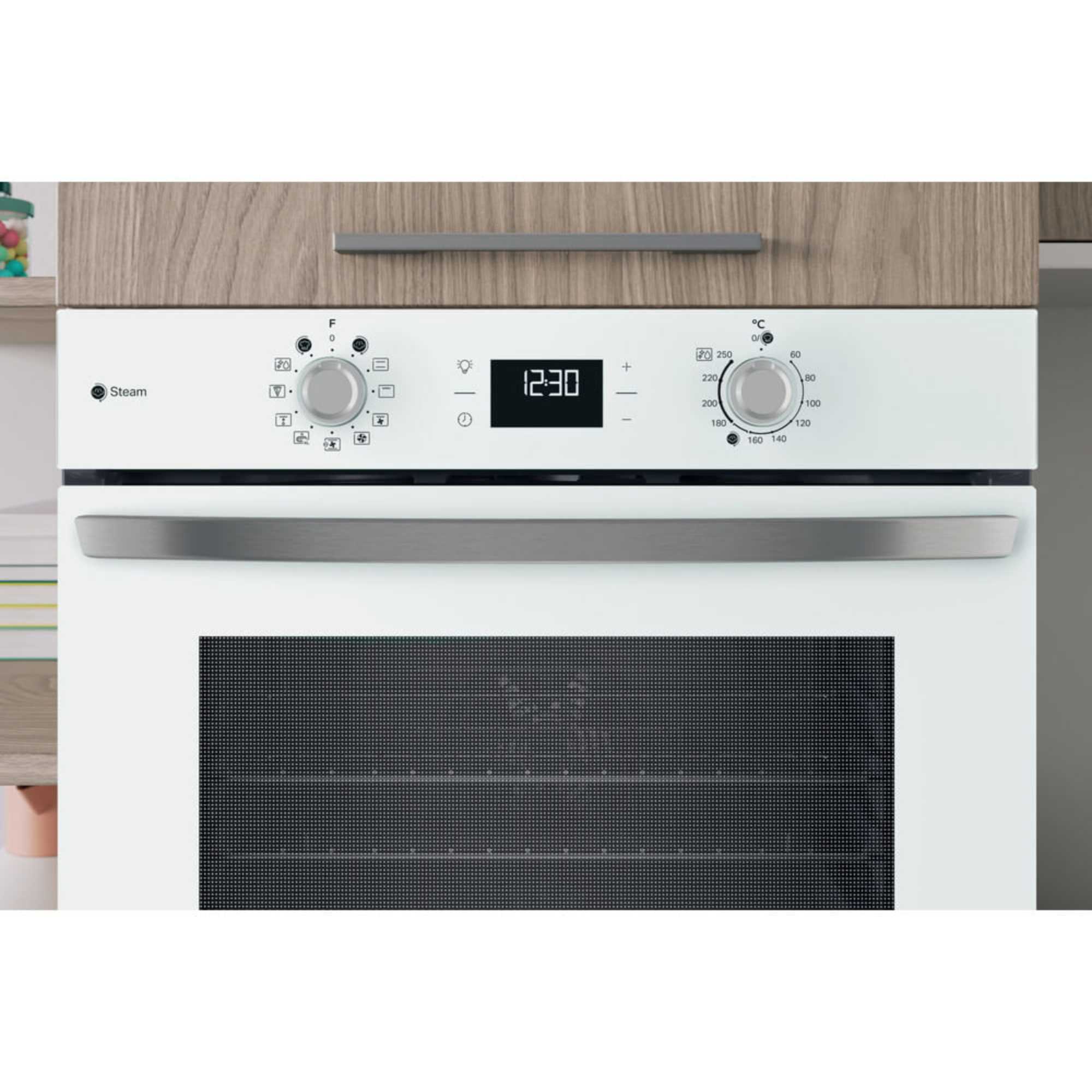 IO 258HS W UK 71l Turn&Go Steam Electric Single Fan Oven - White