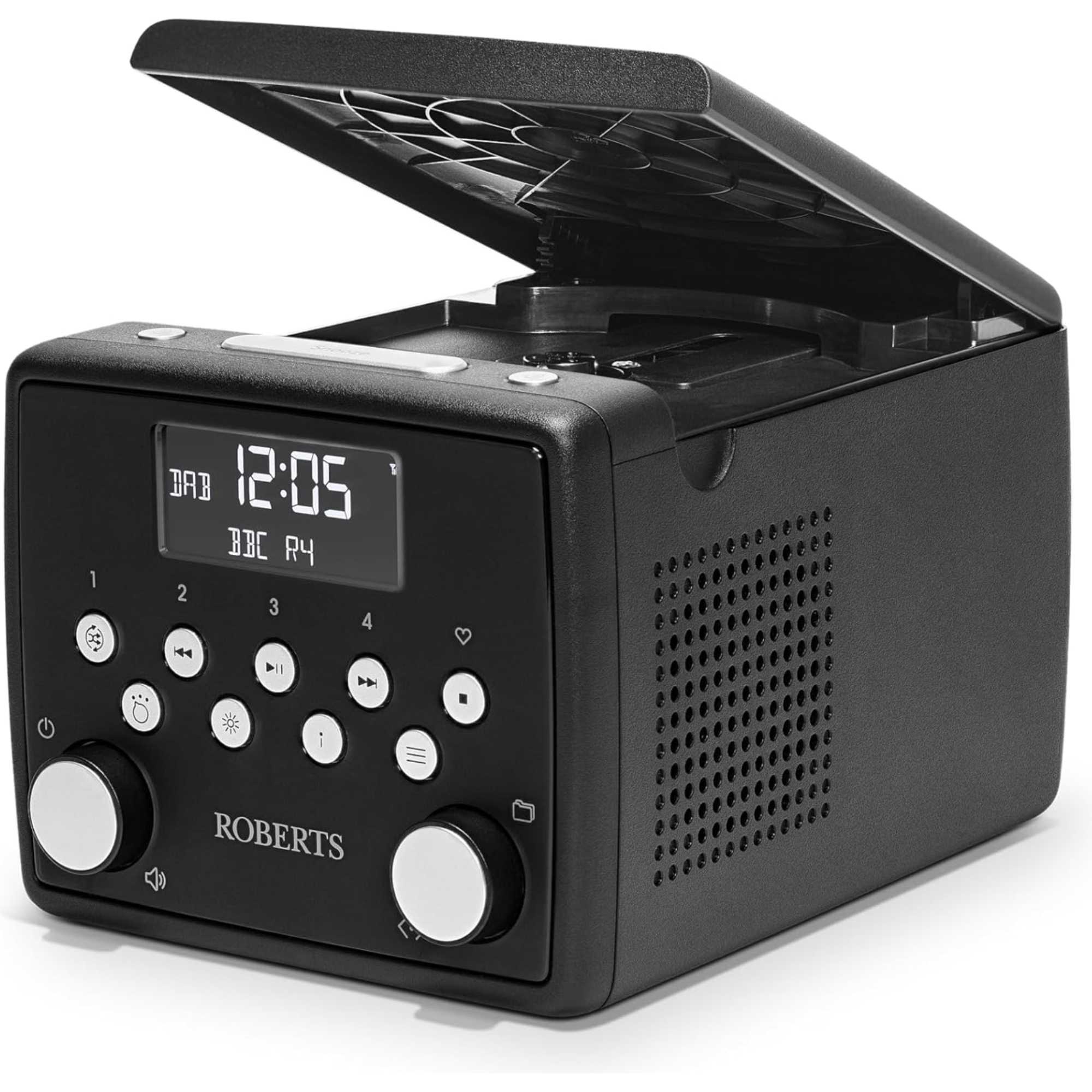 SOUND49 FM/DAB/DAB+ Digital Clock Radio with Bluetooth & CD Player - Black