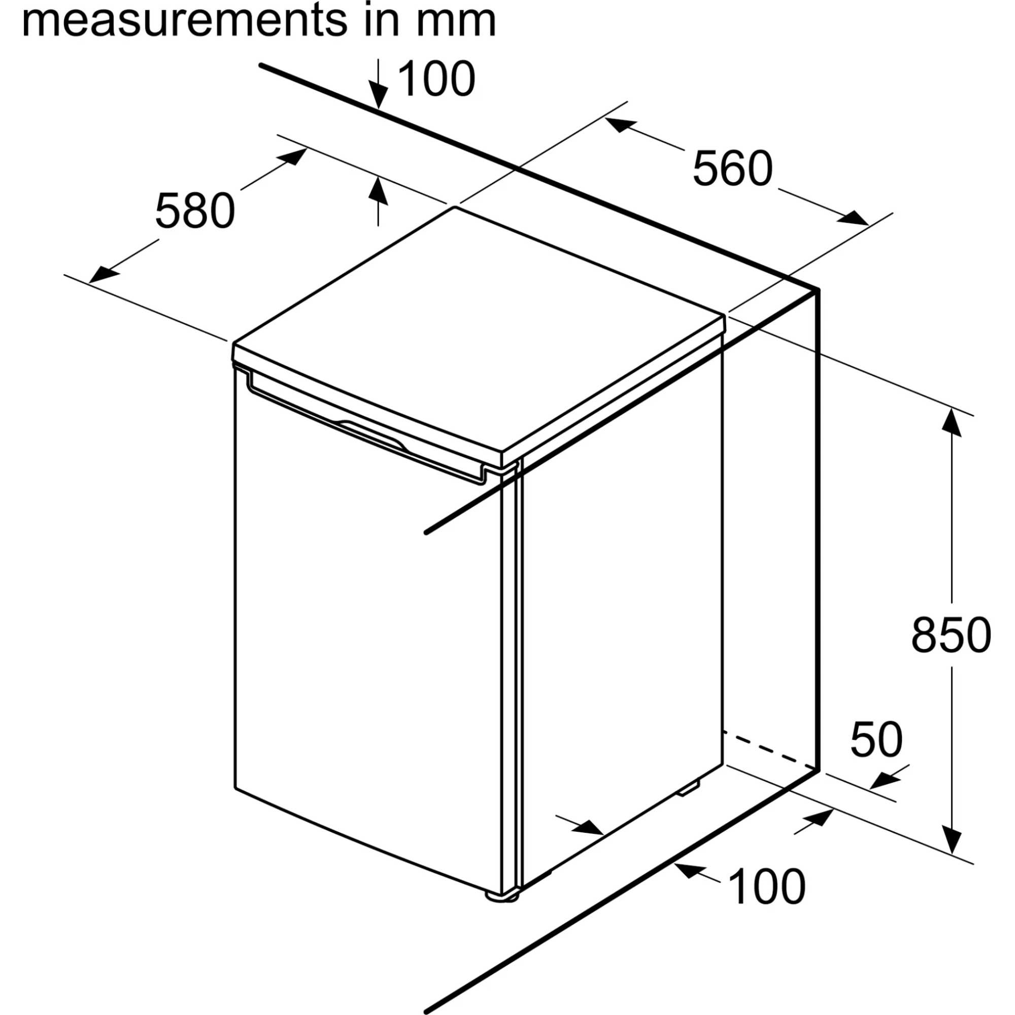 KTR15NWEAG Series 2 134l Undercounter Larder Fridge - White