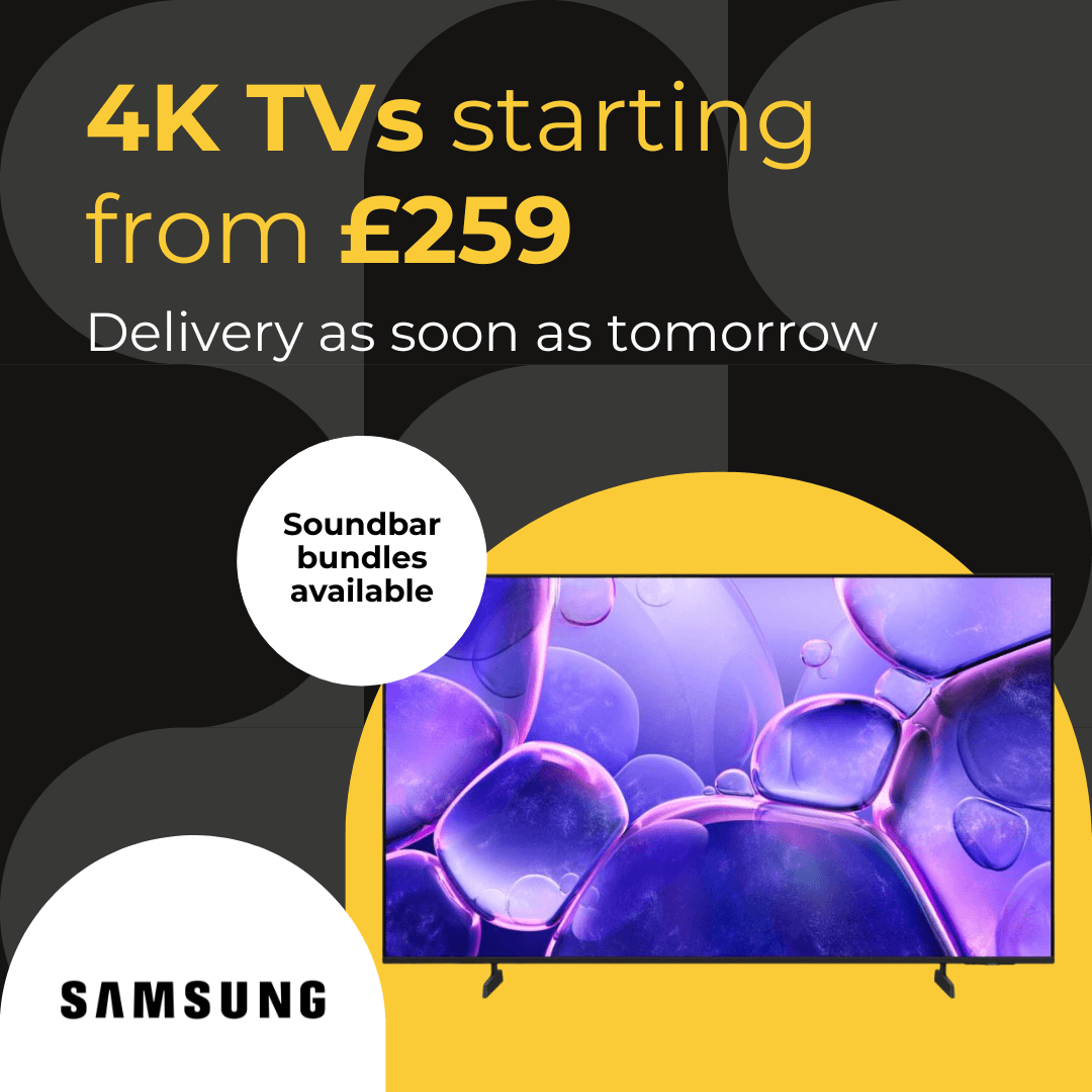 Samsung 4K TVs delivered as soon as tomorrow