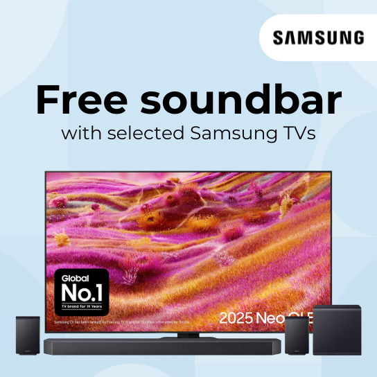 Free soundbar with selected Samsung TVs