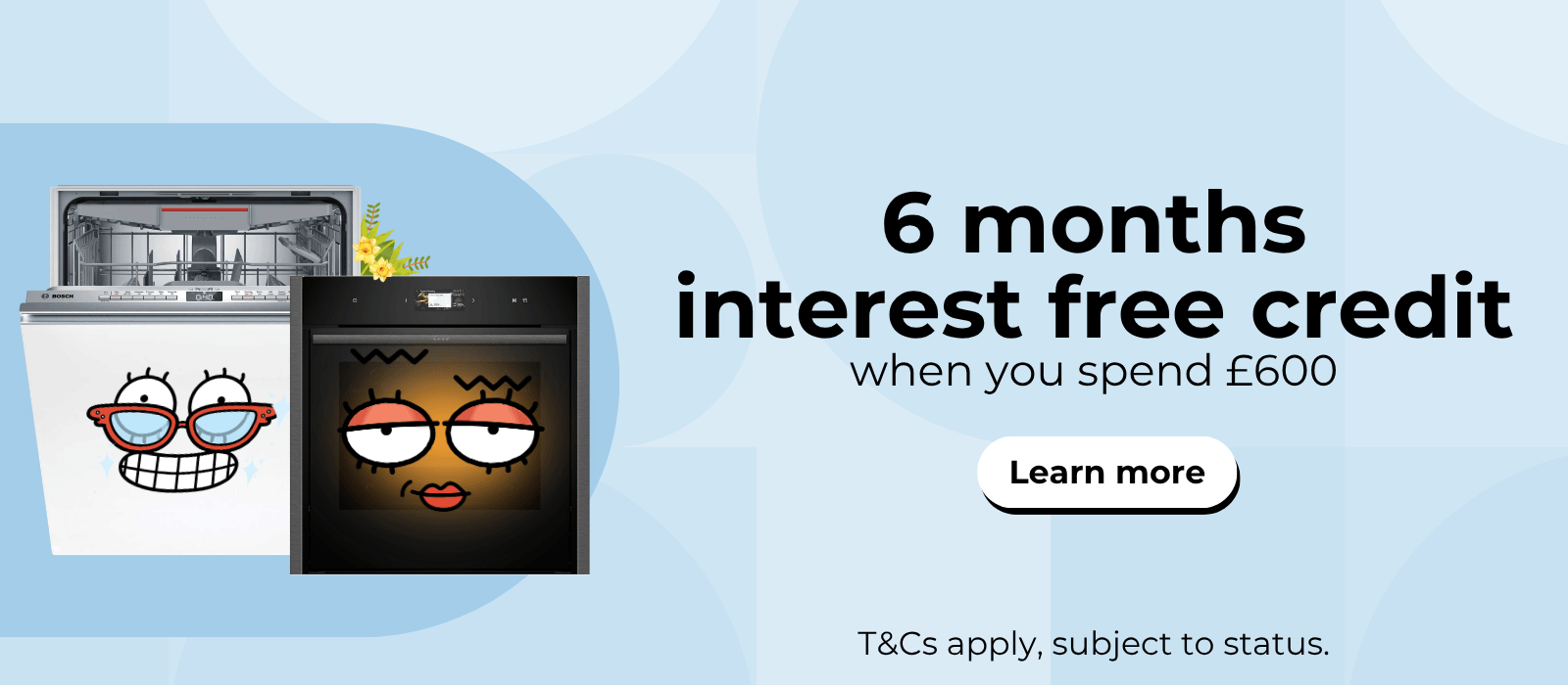 6 months interest free credit when you spend £600