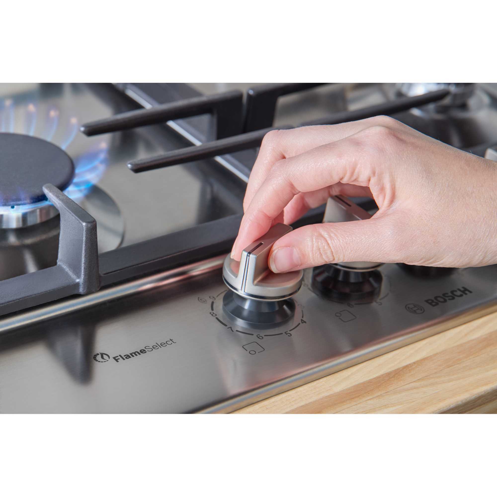 PCP6A5I90 Serie 6 58cm 4 Zone Gas Hob - Stainless Steel