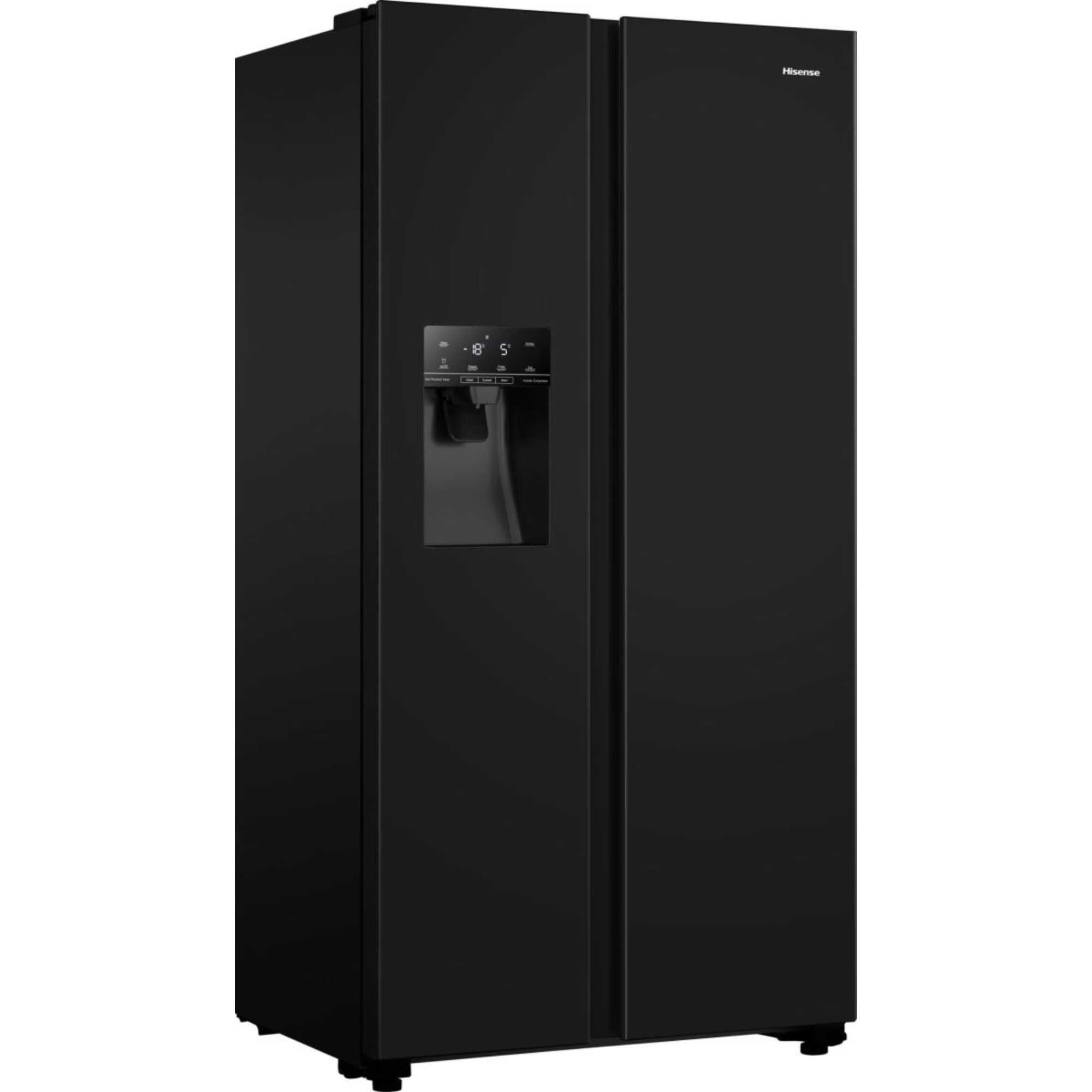 RS694N4TBE Total No Frost American Style Fridge Freezer - Black