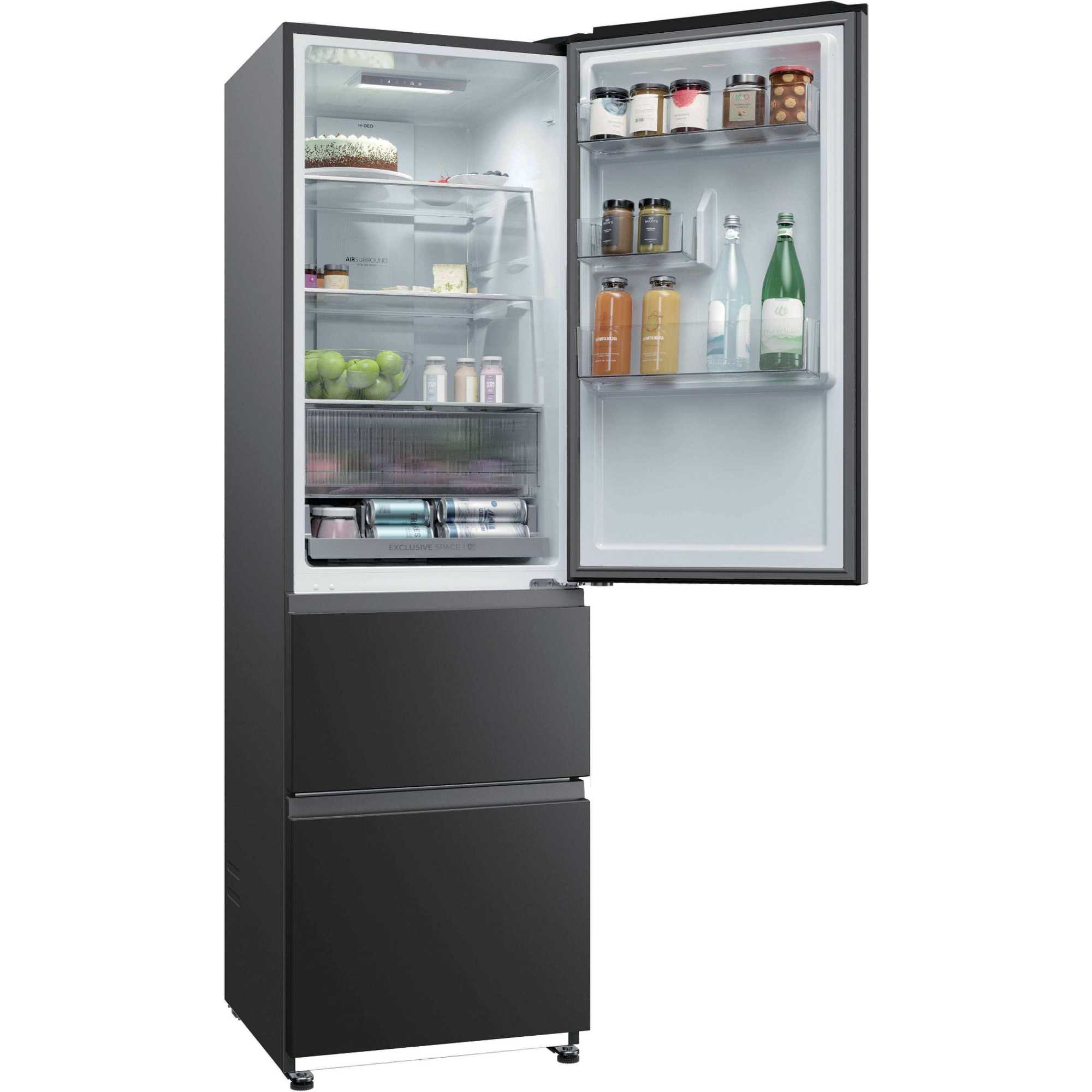 3D 55 Series 3 Fridge Freezer 60/40 NoFrost - Black - HTR3518ENMTK