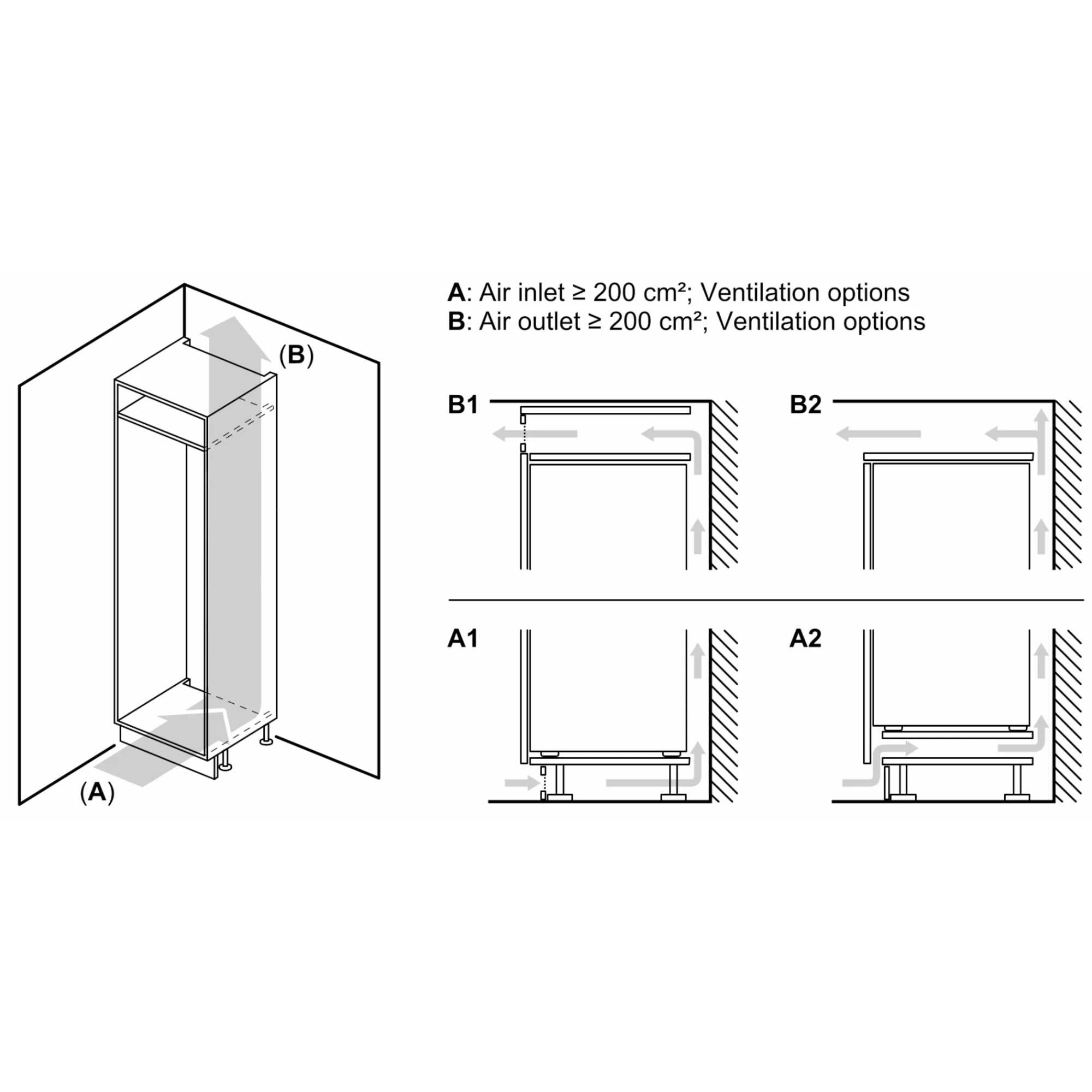 KIR81VFE0G Series 4 310l Built-In Larder Fridge