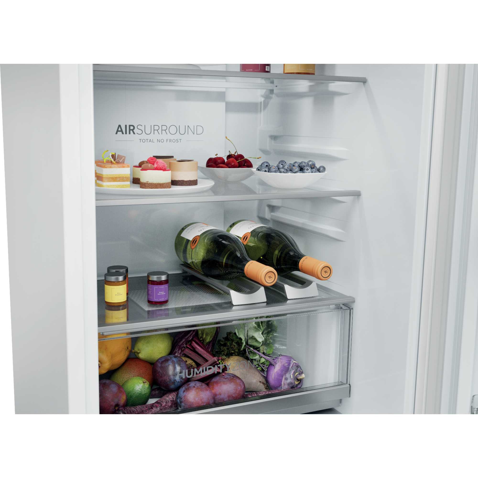 ID Titanium 2 Built-In Fridge Freezer 70/30 Total No Frost - White - HBQW5518EK