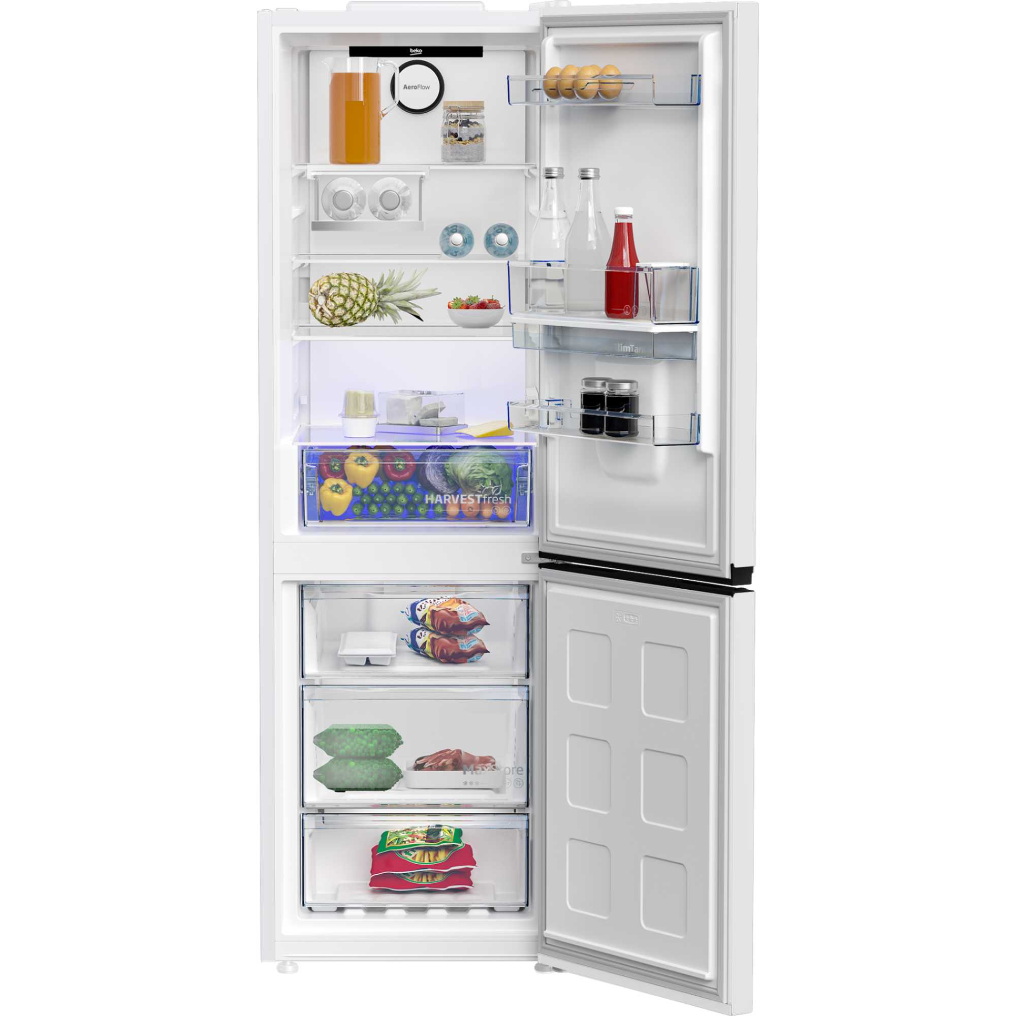 CNB3G4686DVW 316l AeroFlow Total No Frost Fridge Freezer - White