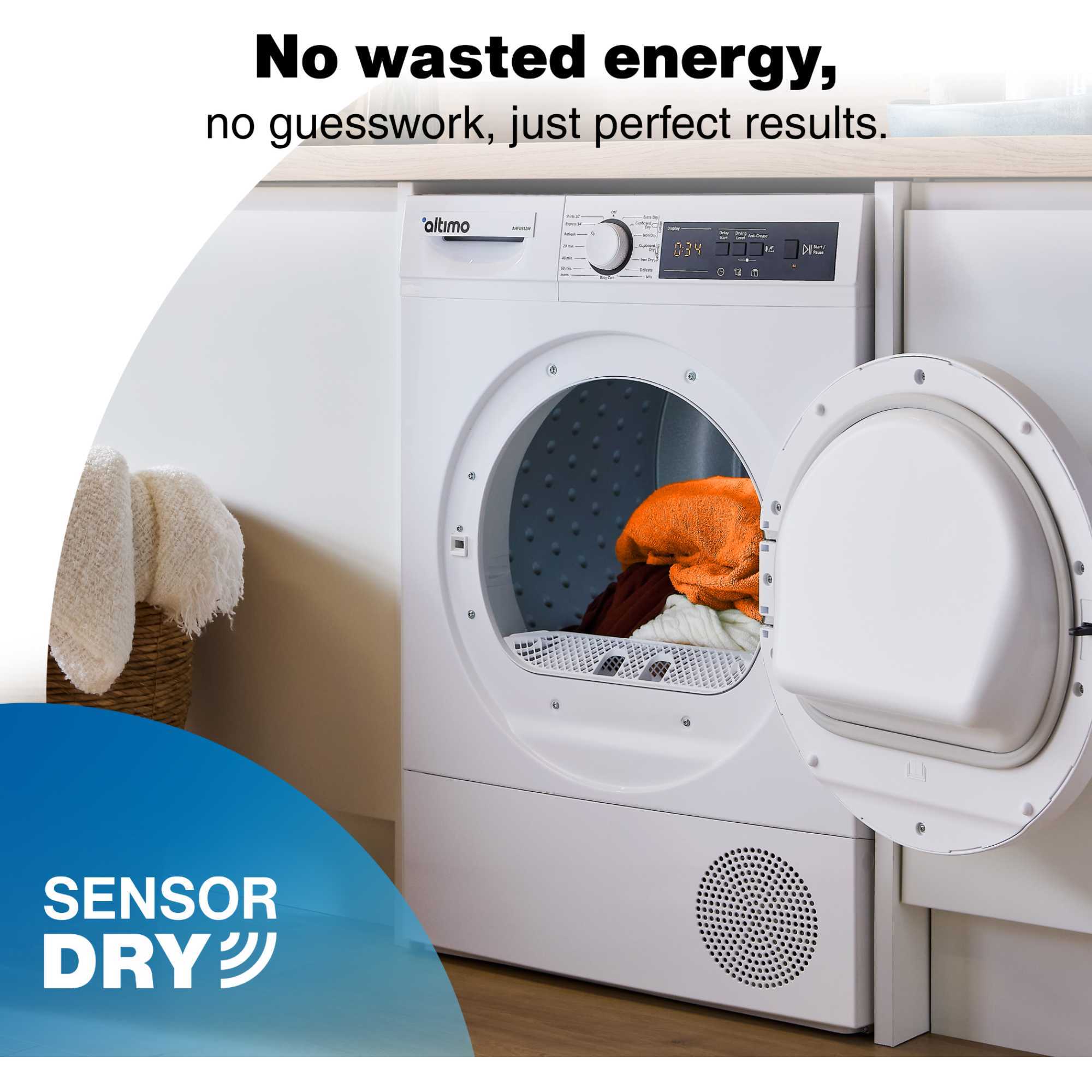 AHPD912W 9kg Heat Pump Tumble Dryer - White