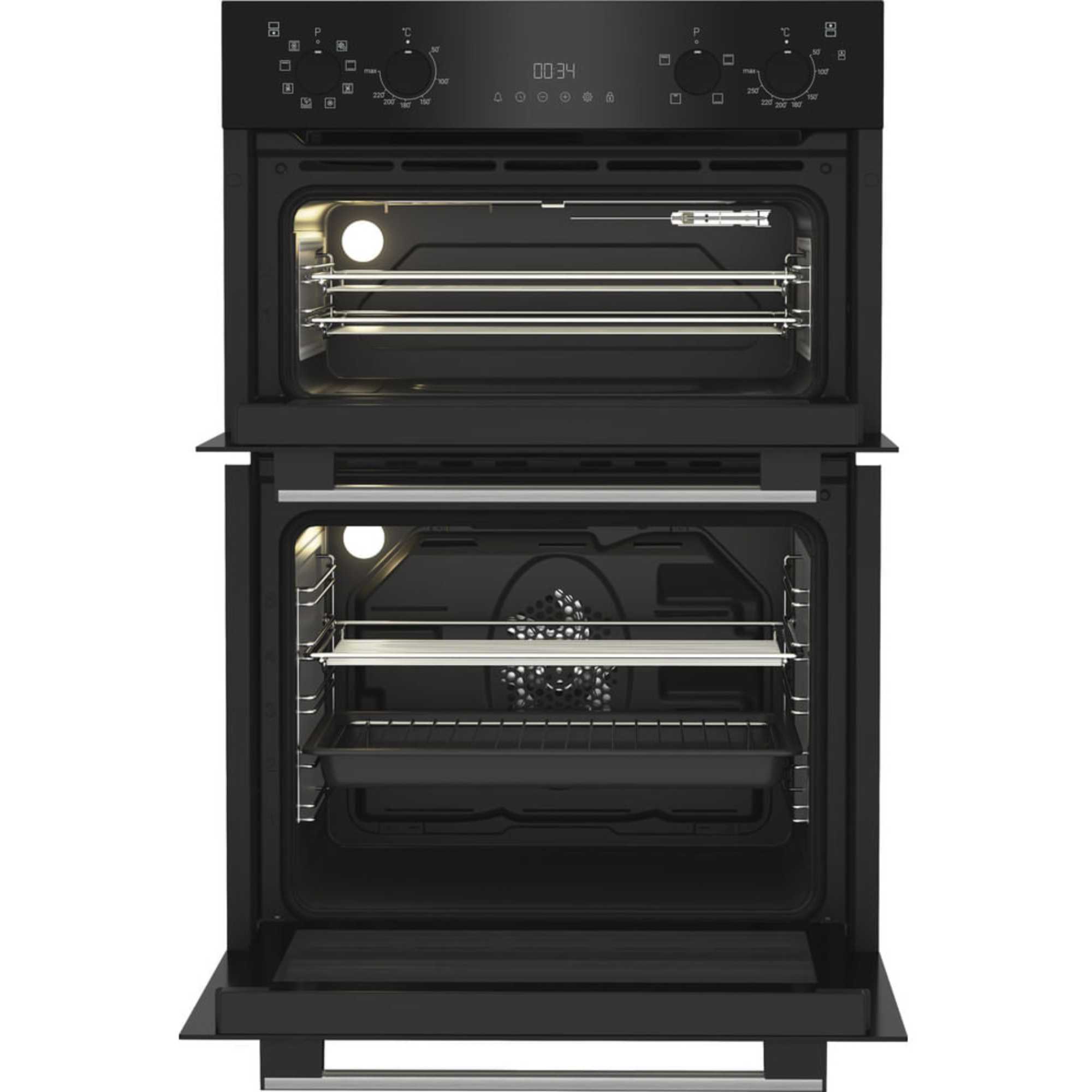 DIH 82G B Built-In Electric Multifunction Double Oven - Black
