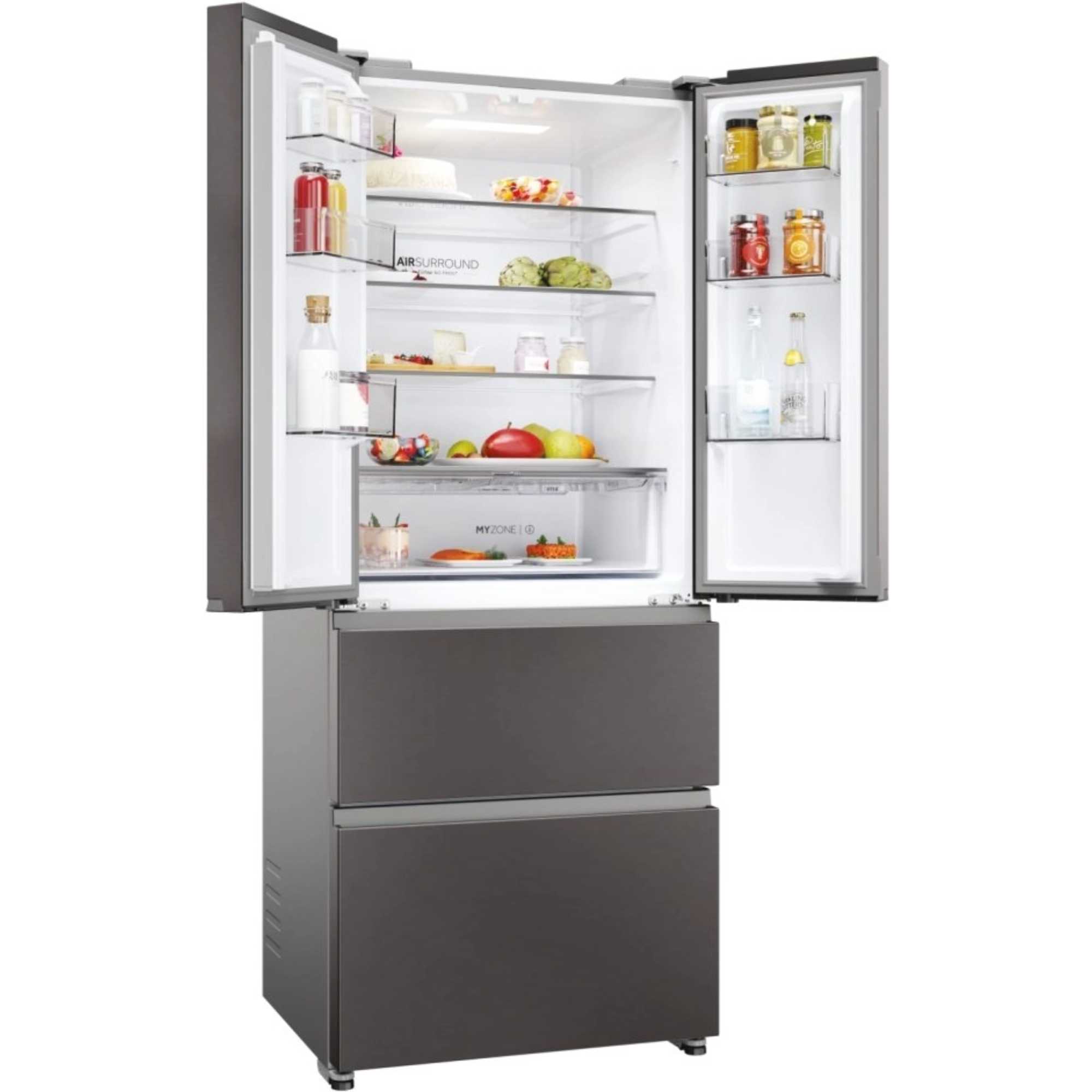HFR3718ENMD American Style Fridge Freezer 60/40 No Frost - Dark Inox