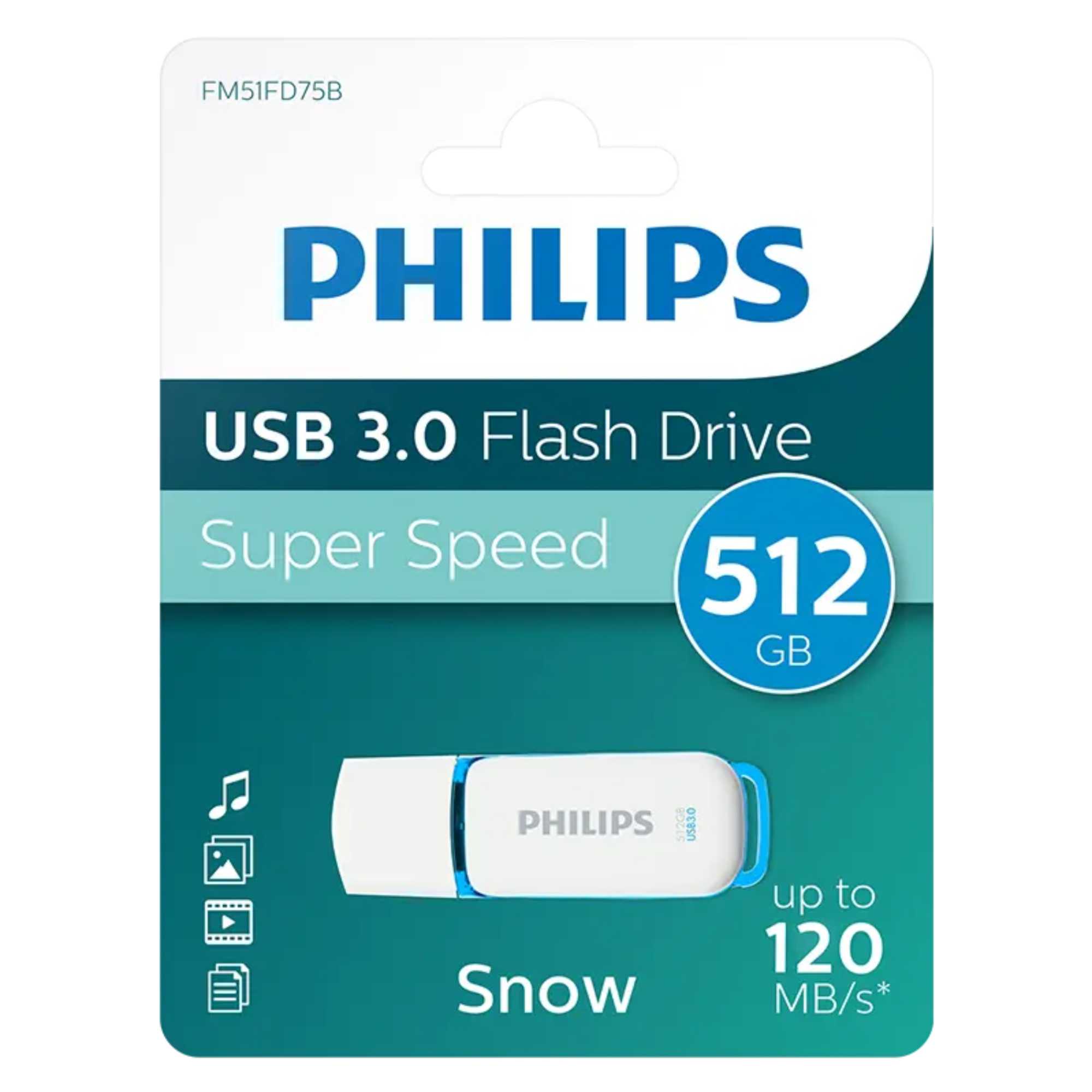 FM51FD75B 512B USB 3.0 Flash Drive - Snow Edition Green