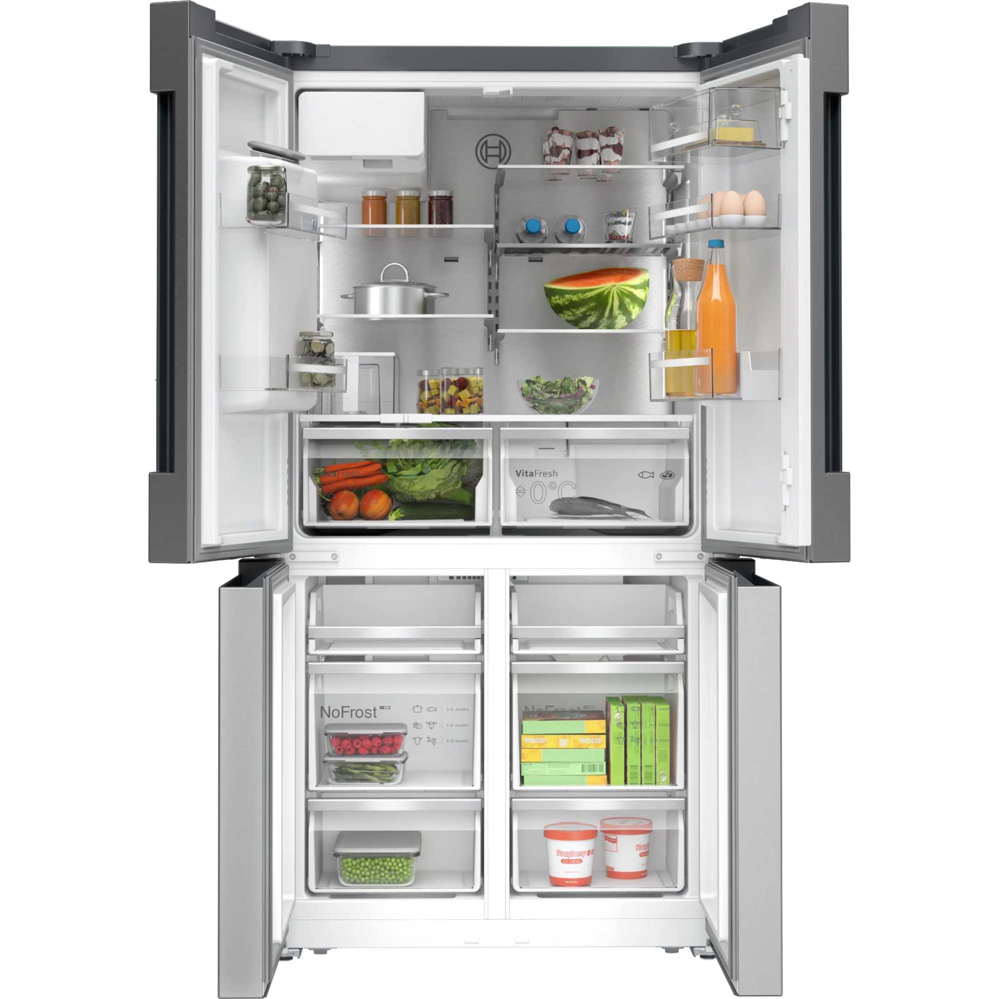 KFI96APEAG Series 6 574l American Style Fridge Freezer - Brushed Steel