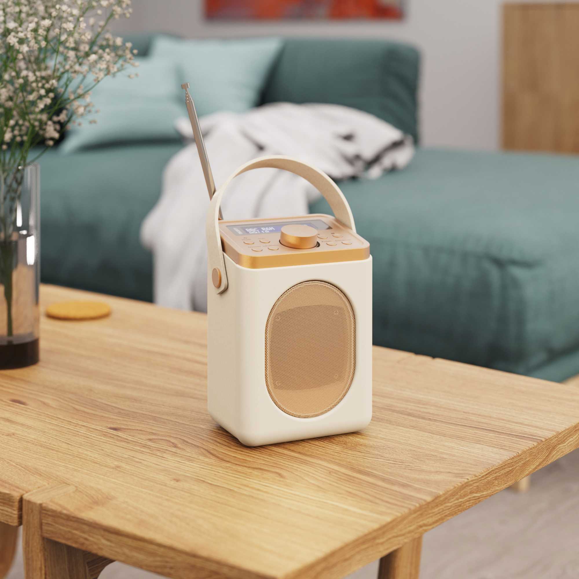 Little Shelford Dab Radio Portable Analog & Digital - Cream