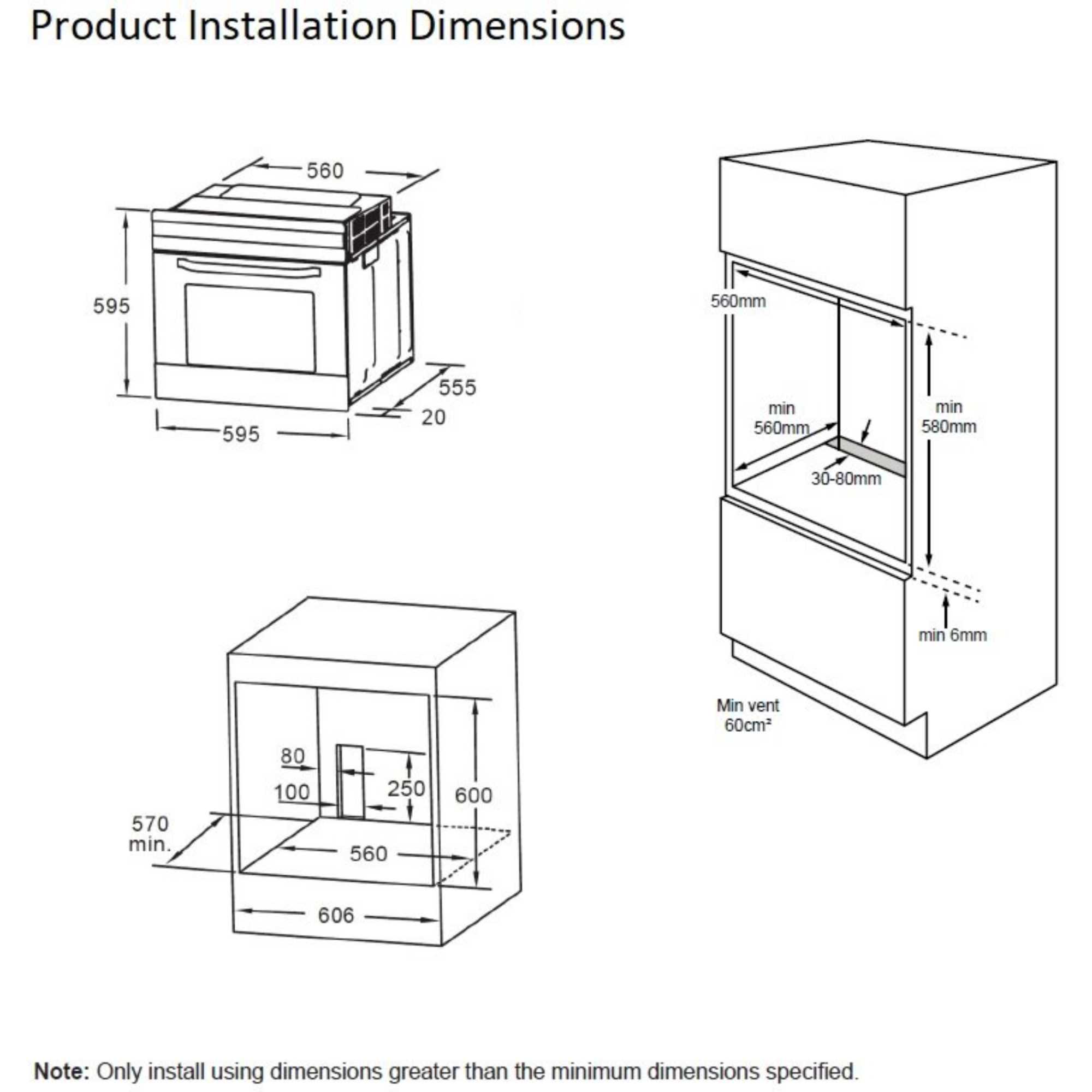 BI603MFSTA Single Electric Multifunction Oven - Stainless Steel