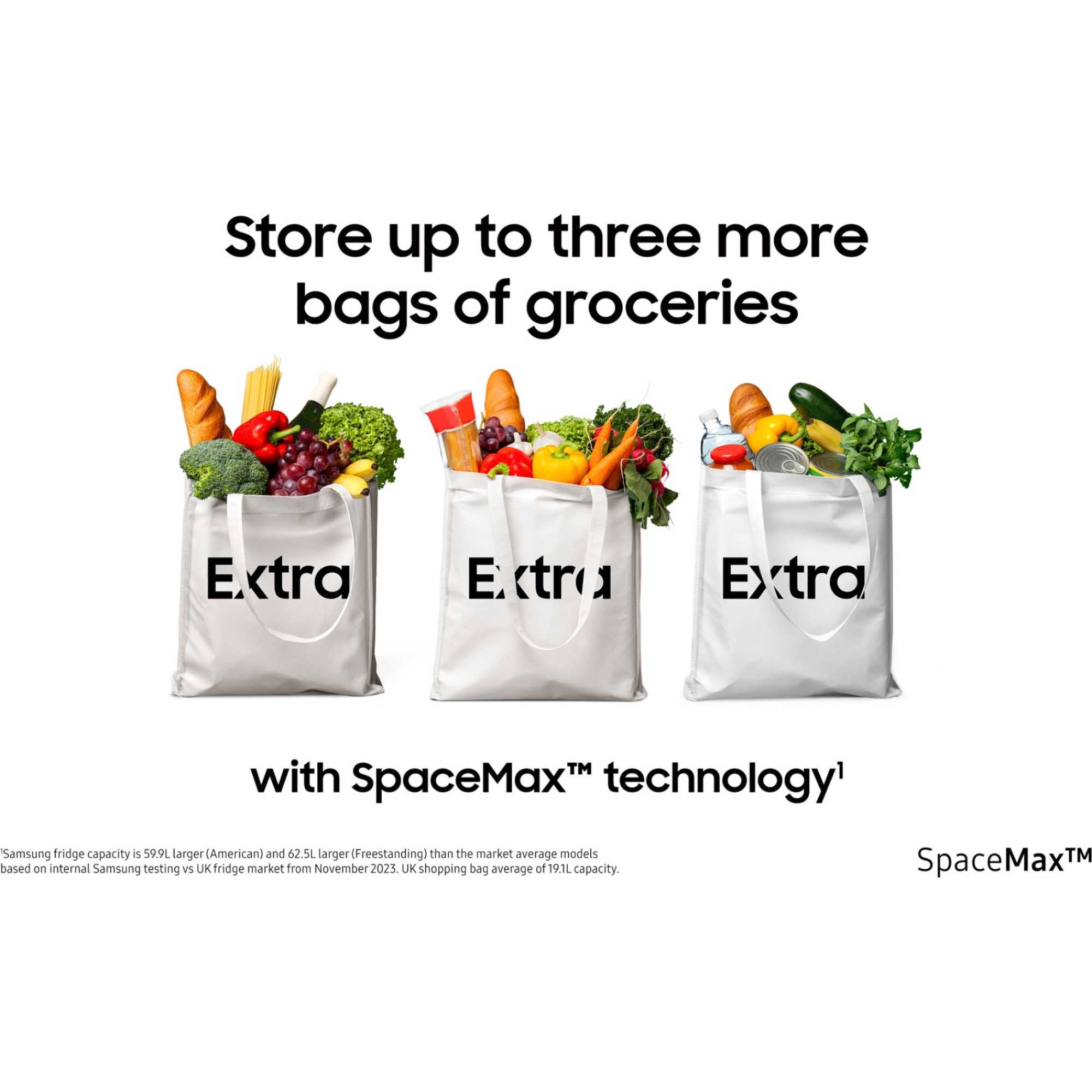 RB38C7B6BB1 Bespoke SpaceMax Total No Frost Smart Fridge Freezer - Black