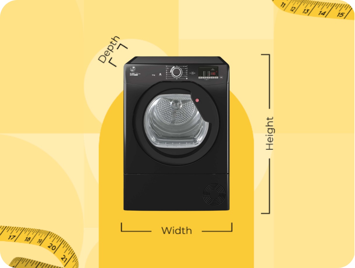 How to measure a tumble dryer.