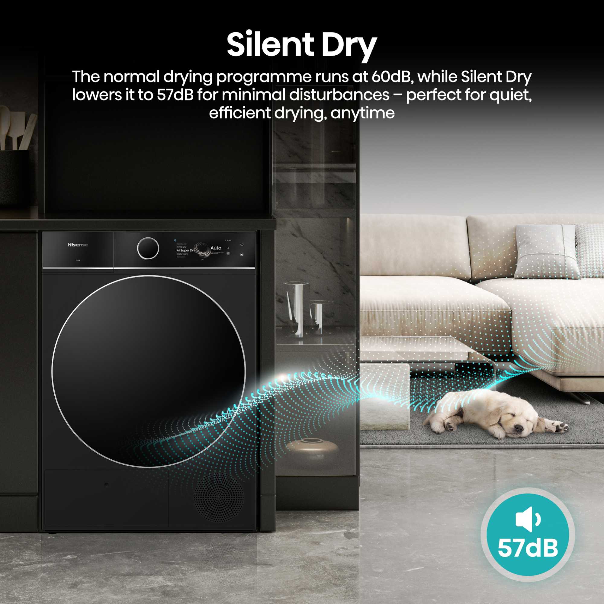 DH7I108BBAB1 10kg Heat Pump Tumble Dryer - Black