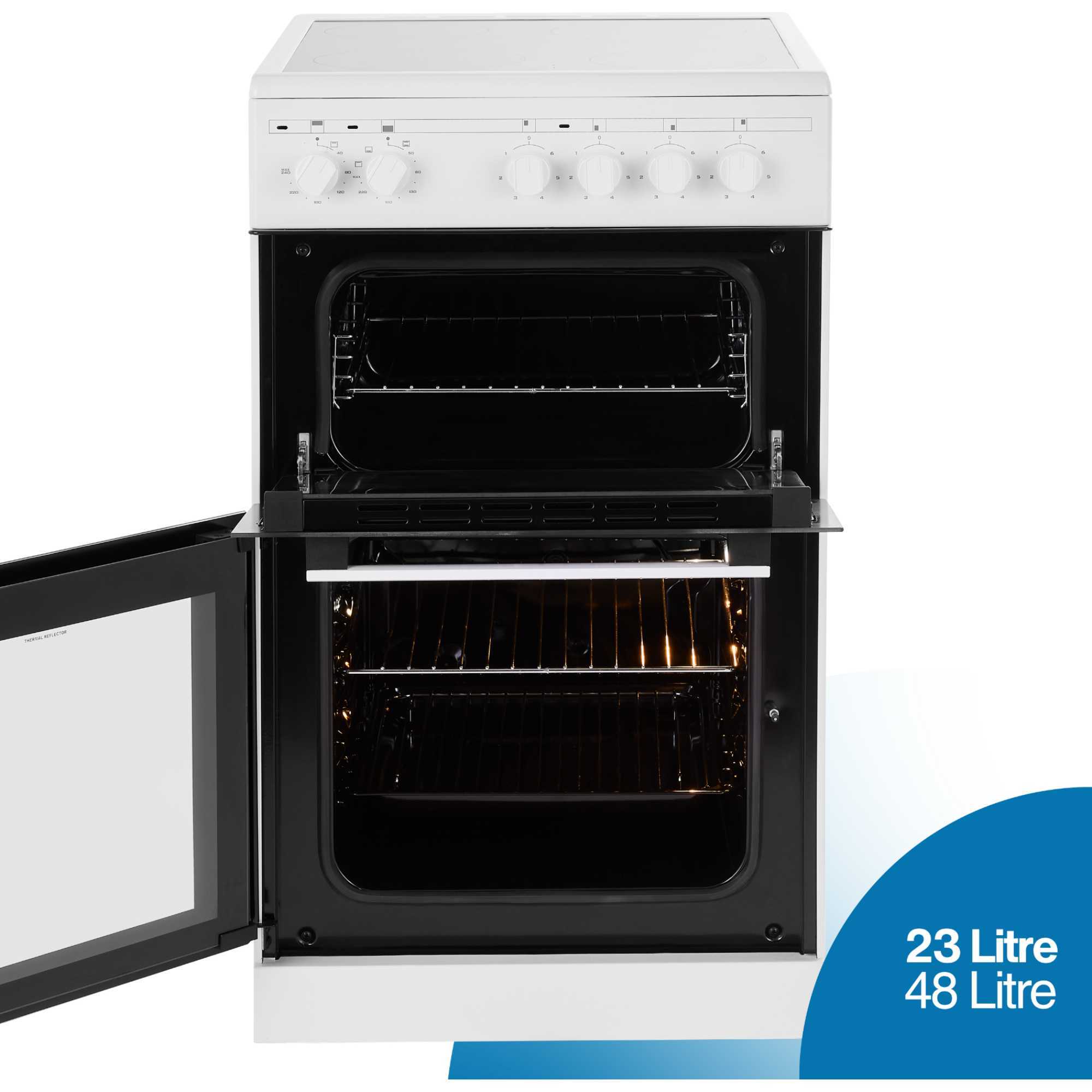 CETC502W 500mm Twin Cavity Freestanding Cooker