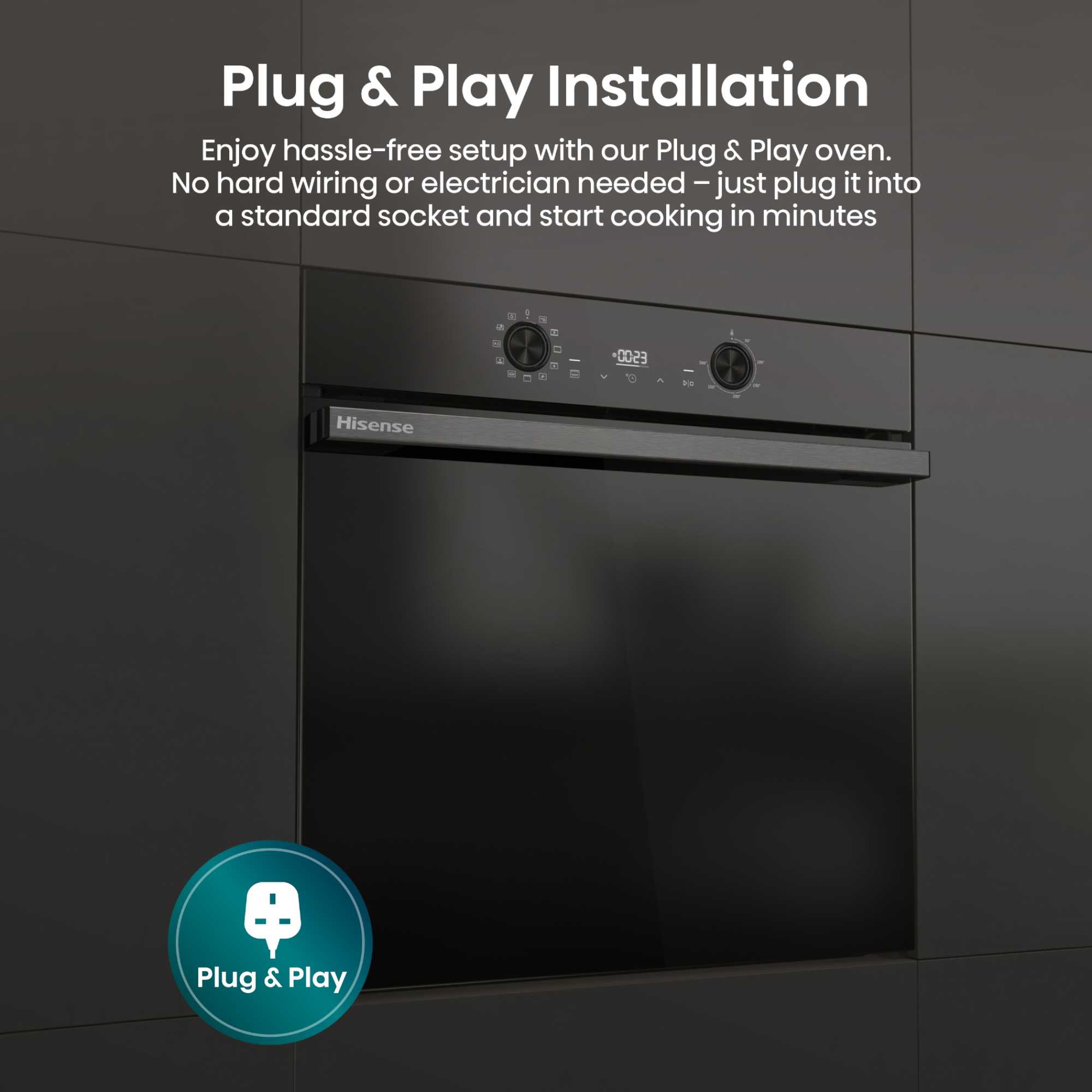 BI622ABPGUK 77L Built-in Electric Steam Oven - Black