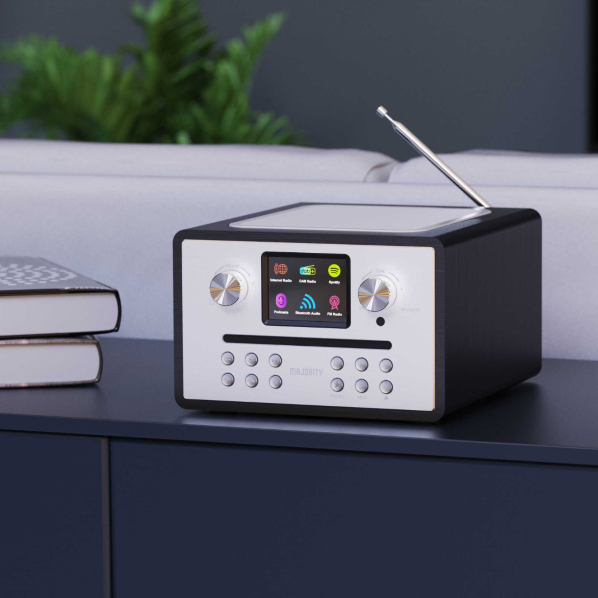 Homerton HiFi Internet Radio Music System with Spotify Connect - Black