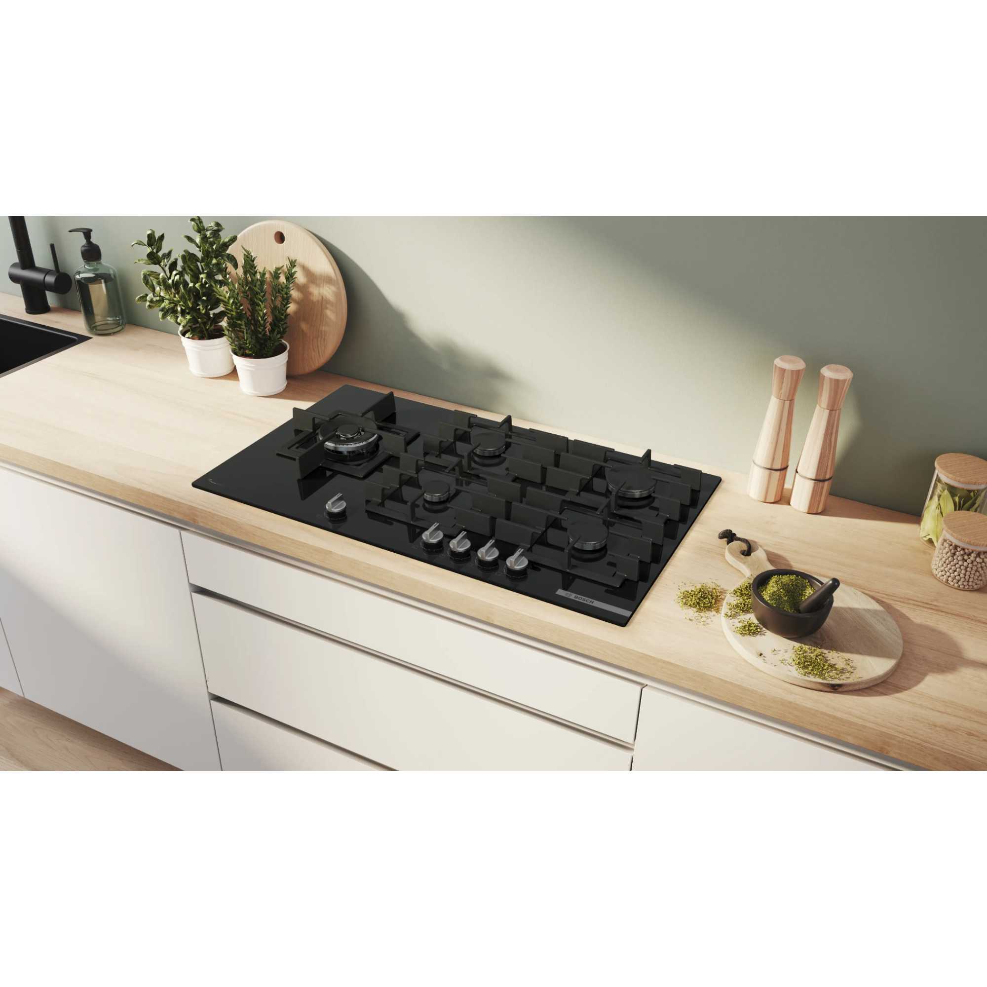 Serie 6 PPM9A6I40 hob Black Built-in 90 cm Gas 5 zone