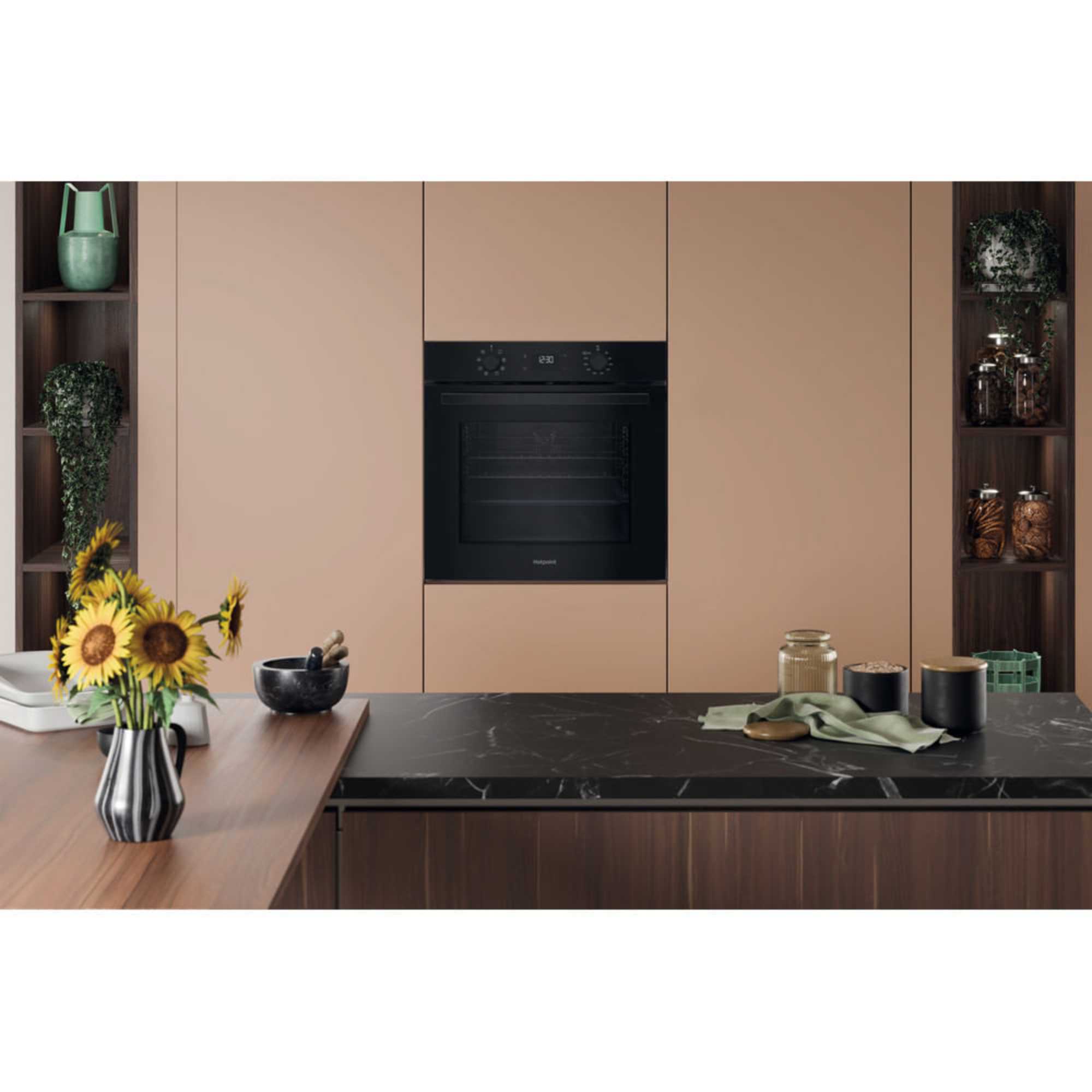 HO 455H B UK Class 2 Multiflow Single Electric Fan Oven - Black