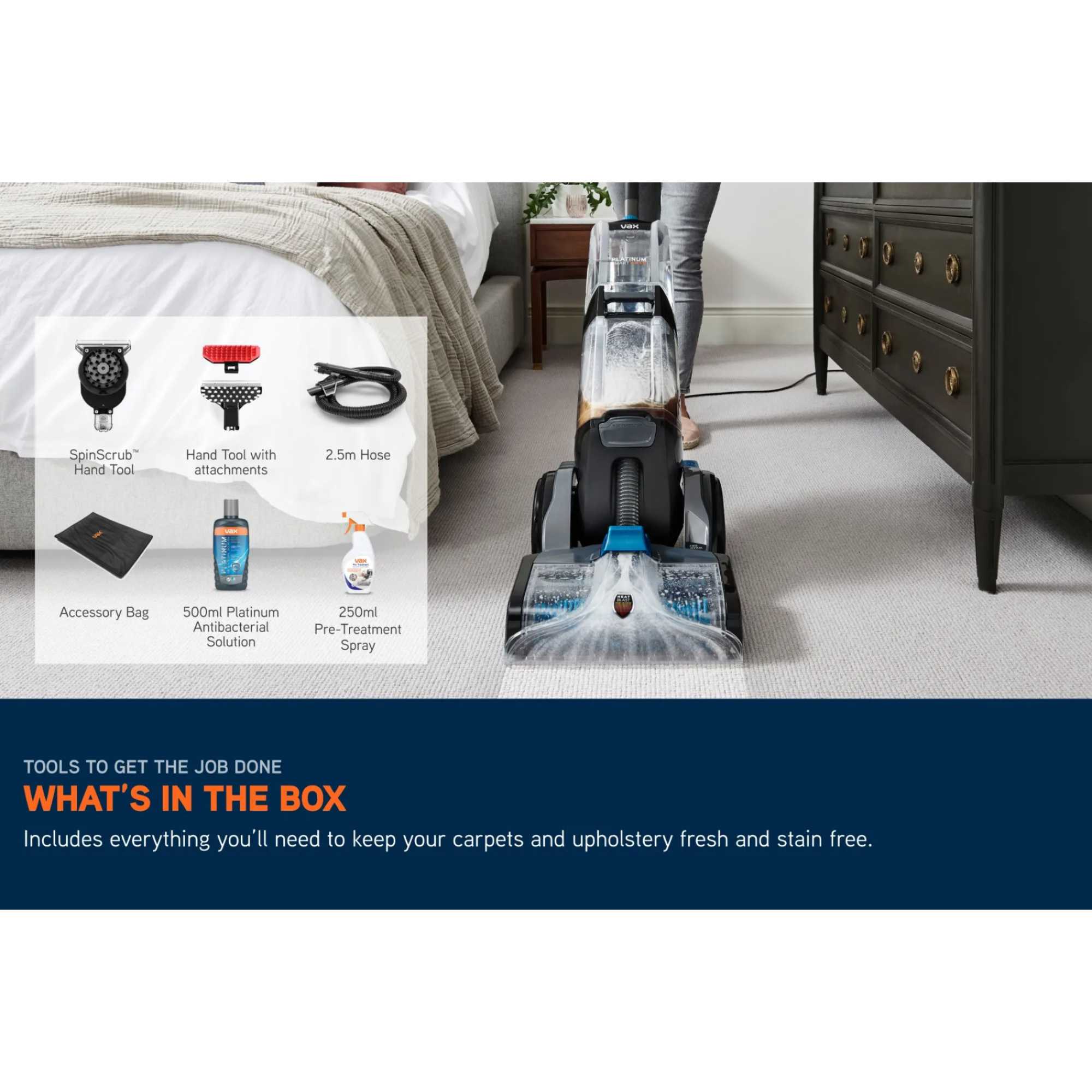 CDCW-SWXS Platinum SmartWash Carpet Cleaner - Black/Blue