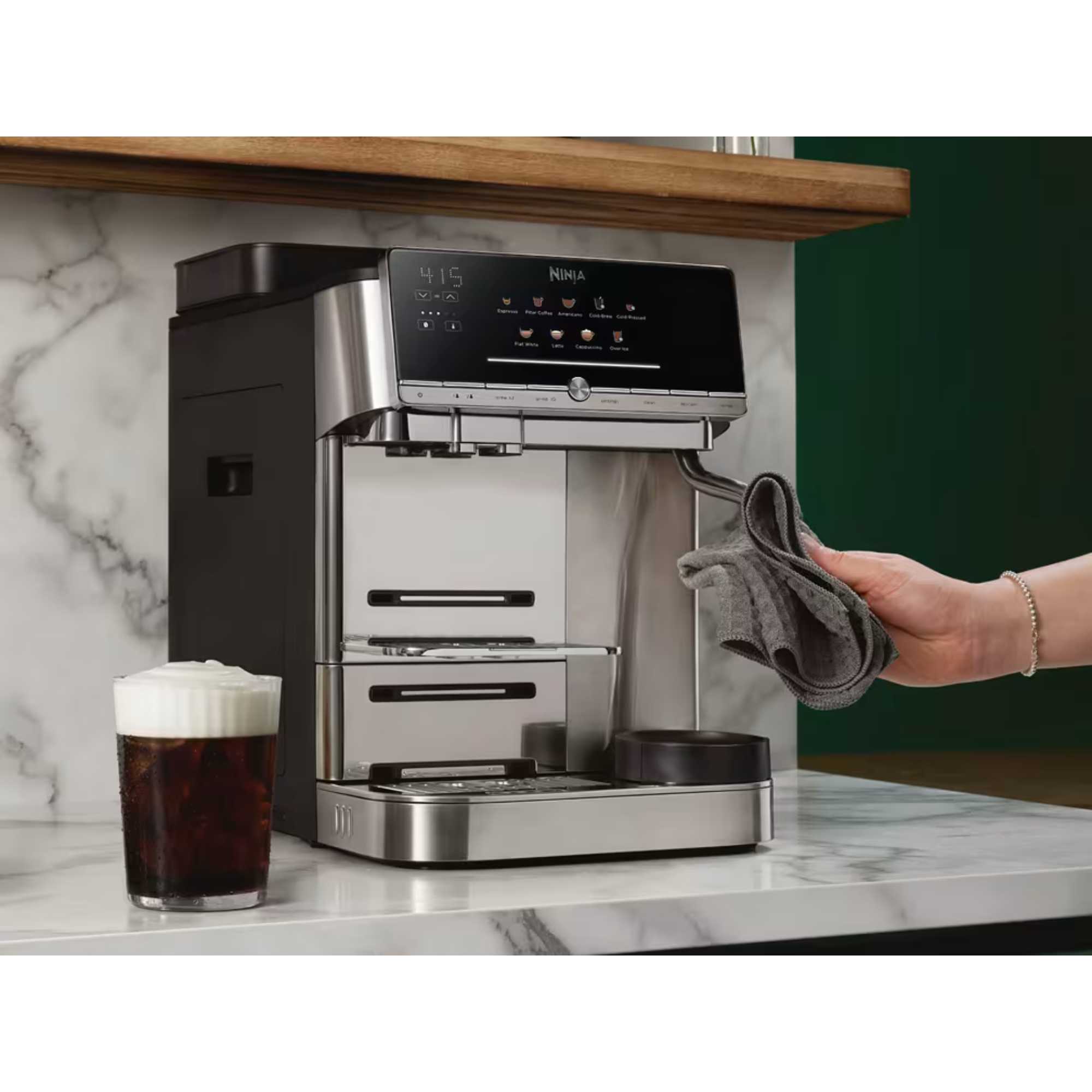AE1001UK AutoBarista Espresso Coffee Machine Black & Stainless Steel