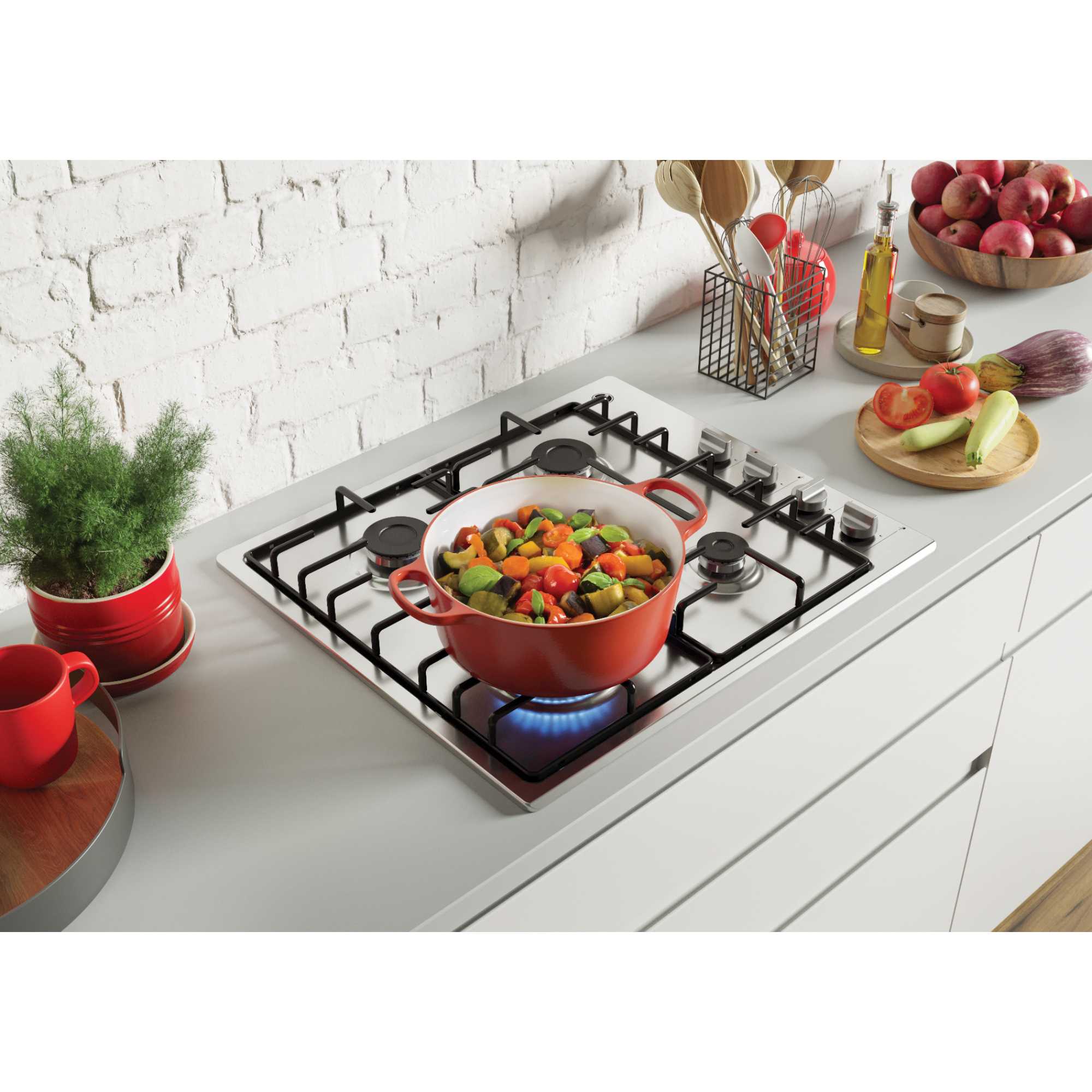 H-Hob 300 Gas HHW6LK3X 60cm 4 Gas Burner Hob - Stainless Steel