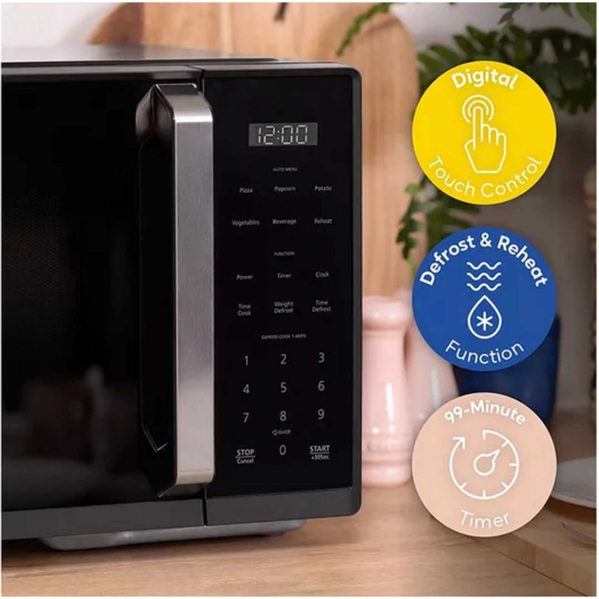 RHMT2512B 25 Litre Touch Control Digital Microwave - Black