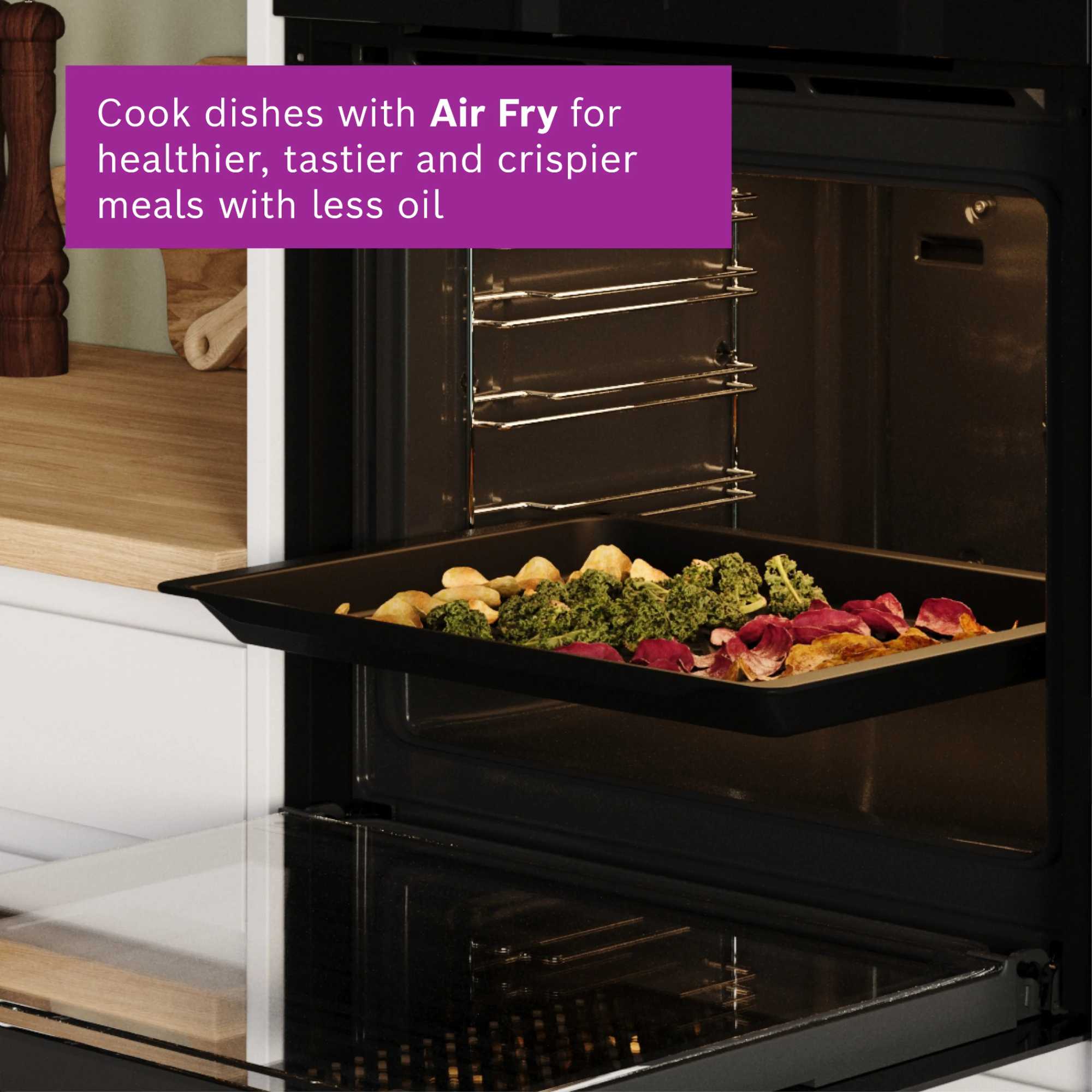 Series 8 HBG7741B1B Built-In Smart Single Oven with Air Fry Function - Black