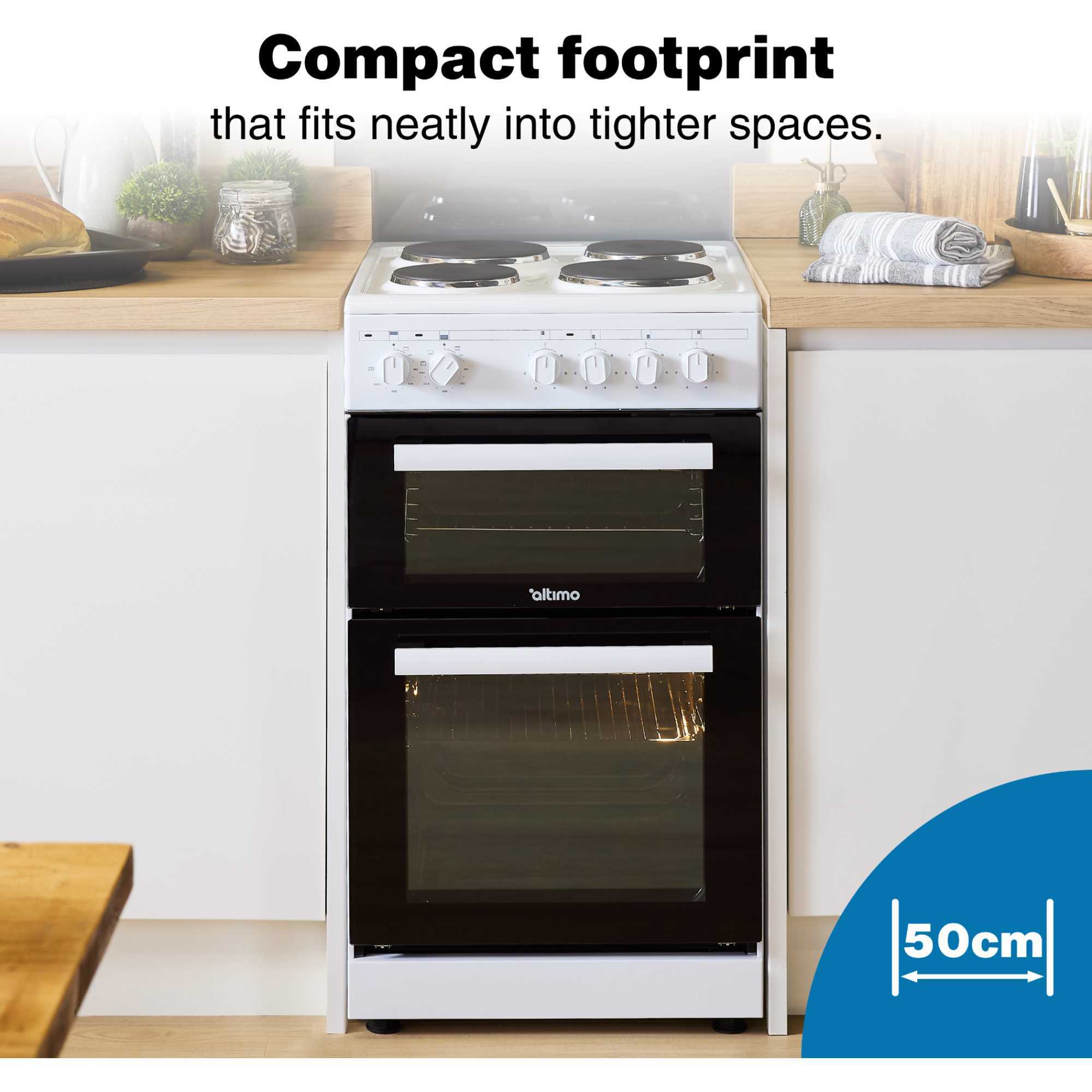CETS502W 500mm Twin Cavity Freestanding Cooker