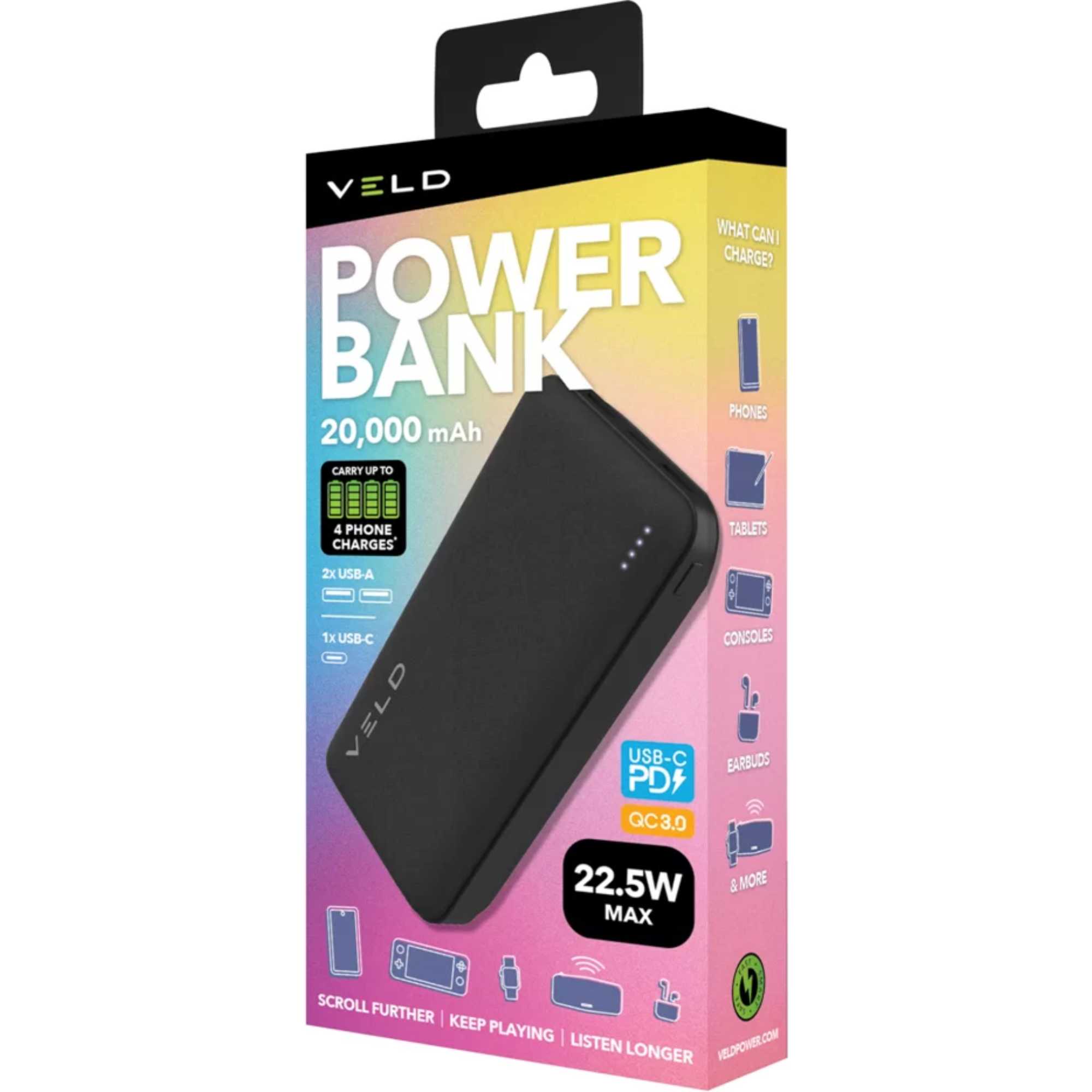 VEPB2022B Essential 20,000mAh Power Bank