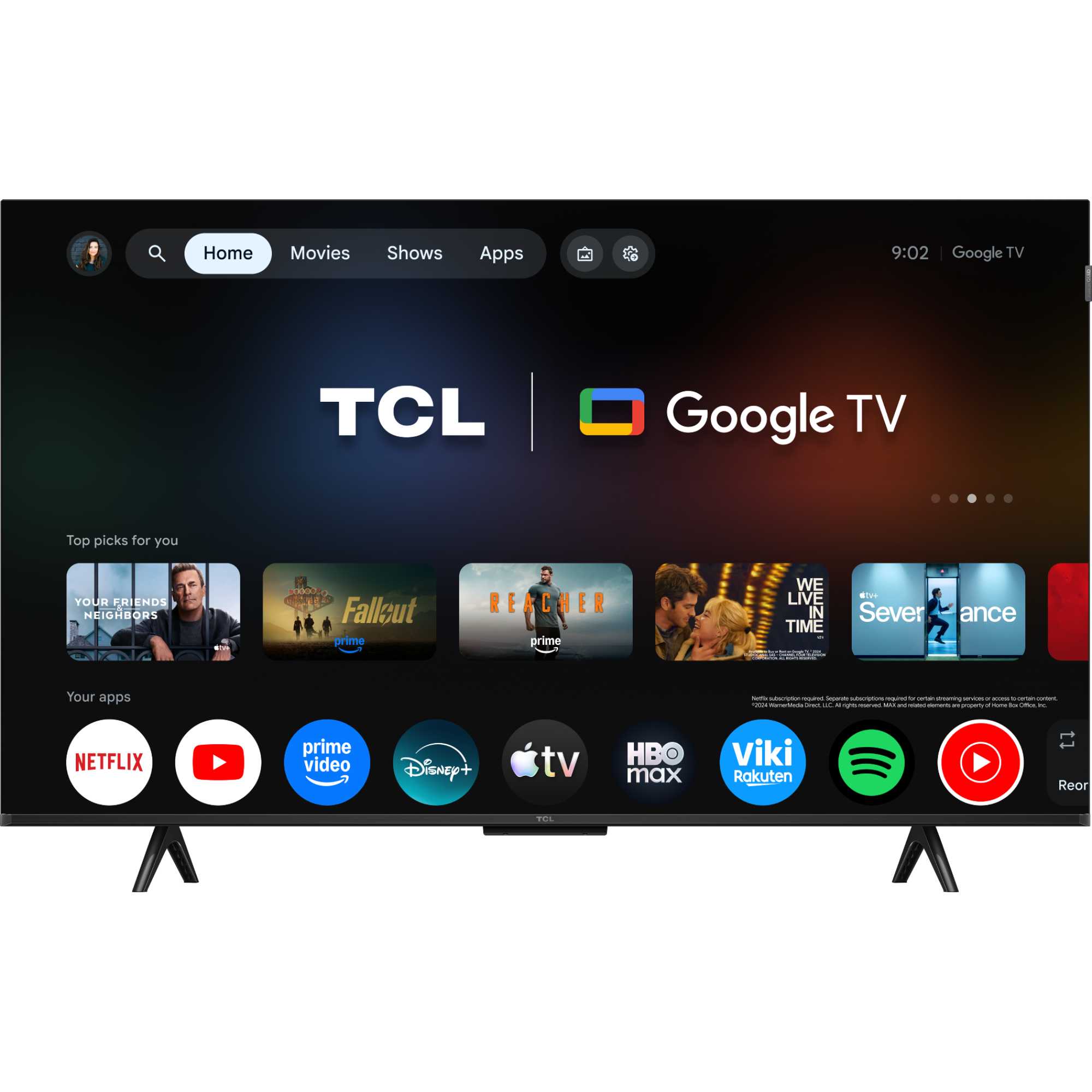 P7L 43" 4K Smart QLED Google AI TV - 43P7L-UK